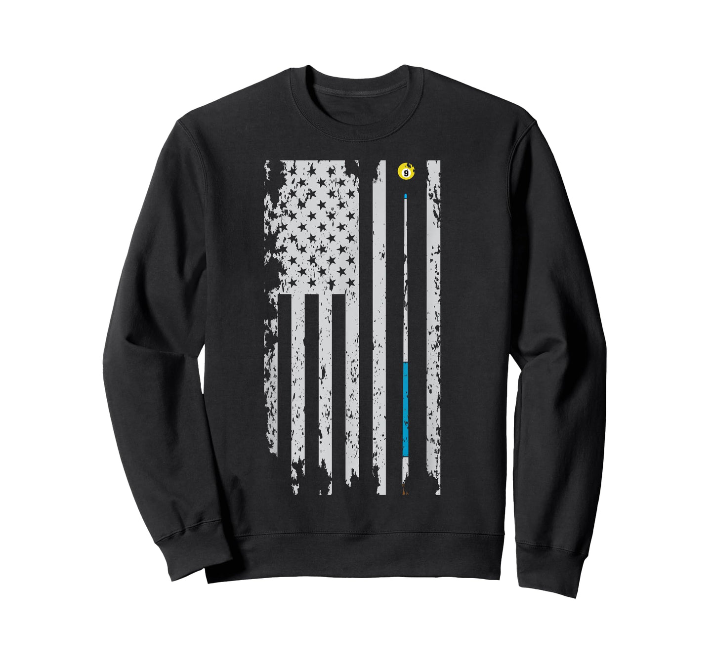 American Flag Billiard Pool Player Men Women Gift T-Shirt