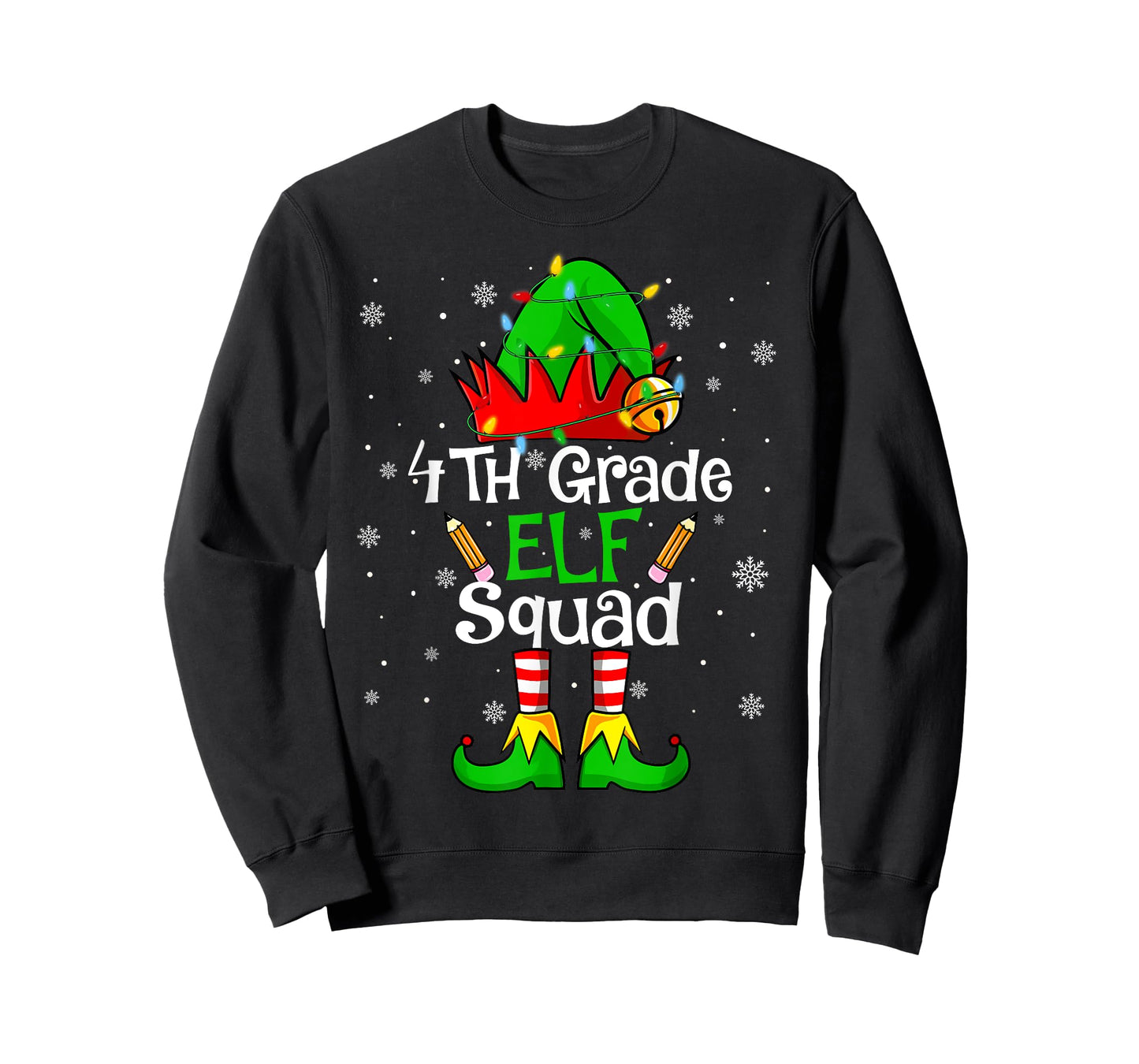 Christmas 4th Grade Elf Squad Fourth Grade Teacher Student T-Shirt