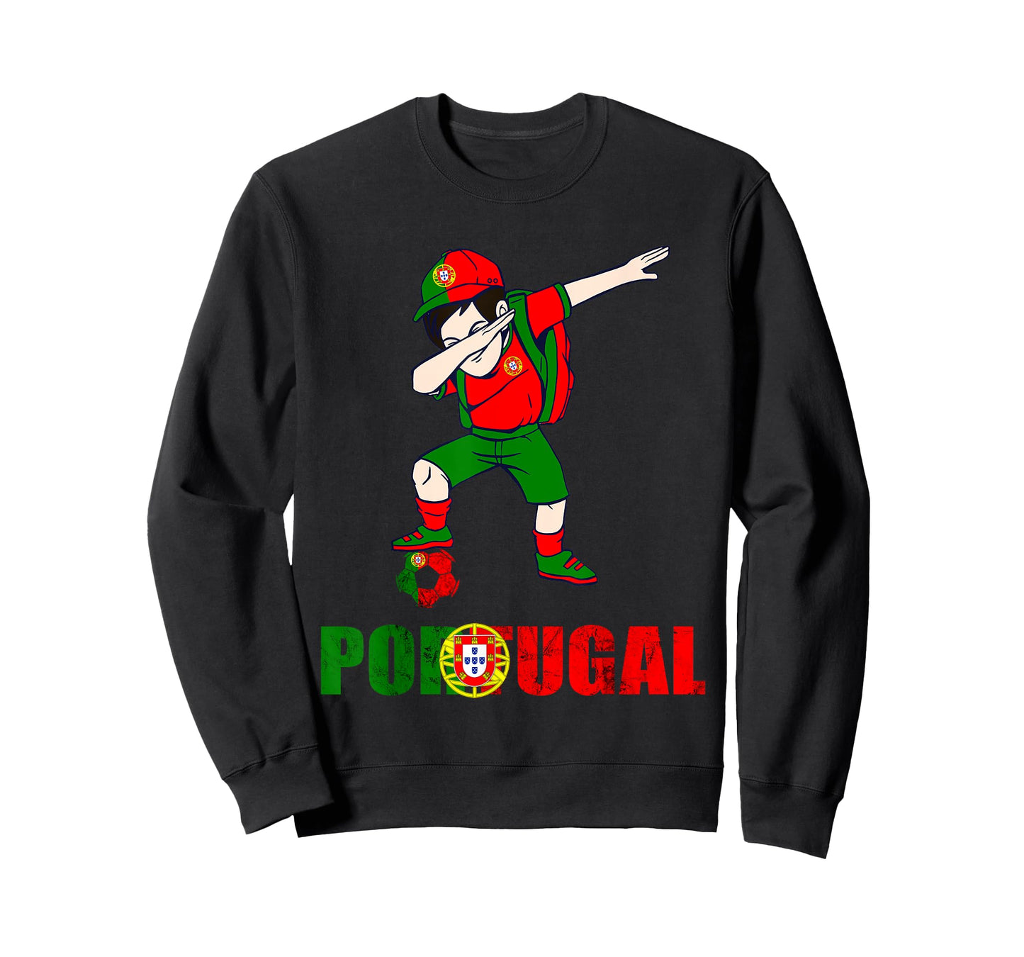 Portugal Flag Dabbing Boy Portugal Soccer Portuguese Pride T-Shirt