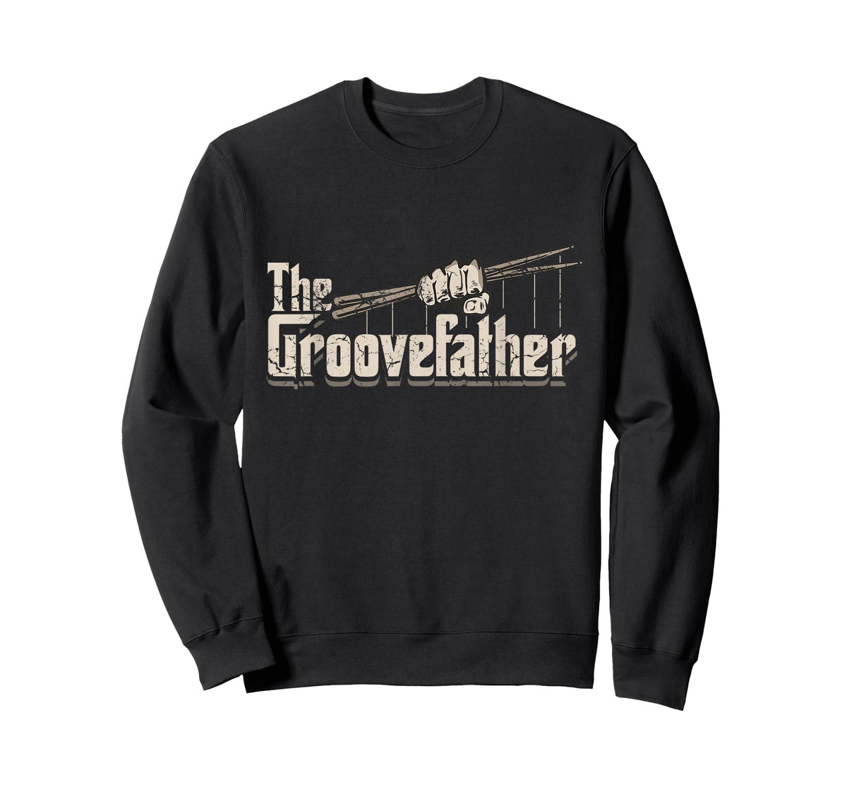 The Groovefather Vintage Drums Drumming Gifts Band Drummer T-Shirt
