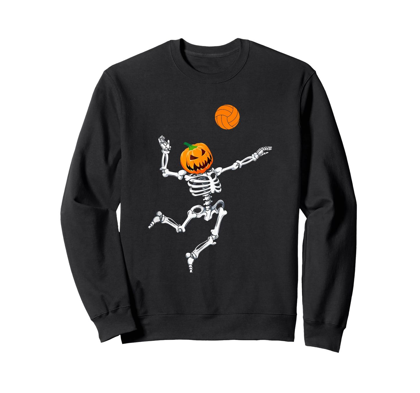 Skeleton Volleyball Halloween Pumpkin T-Shirt