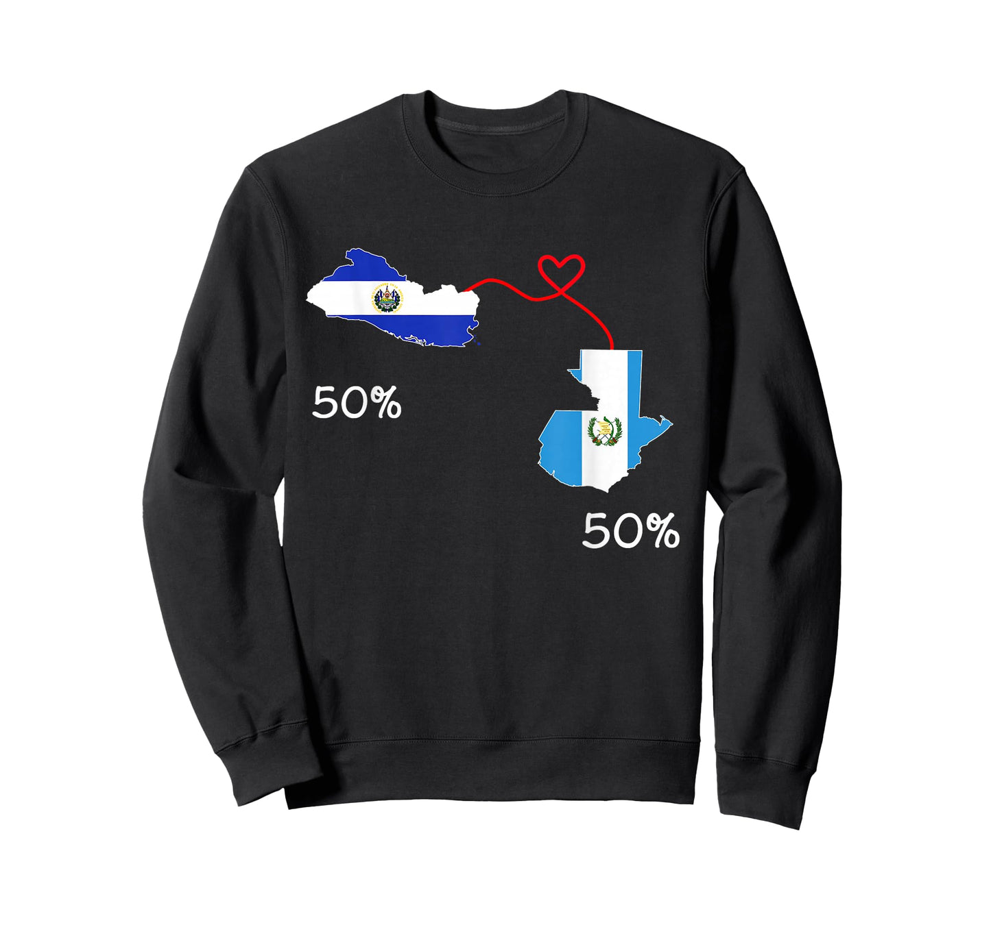 Half Salvadorian Half Guatemalan Flag Map Guatemala T-Shirt