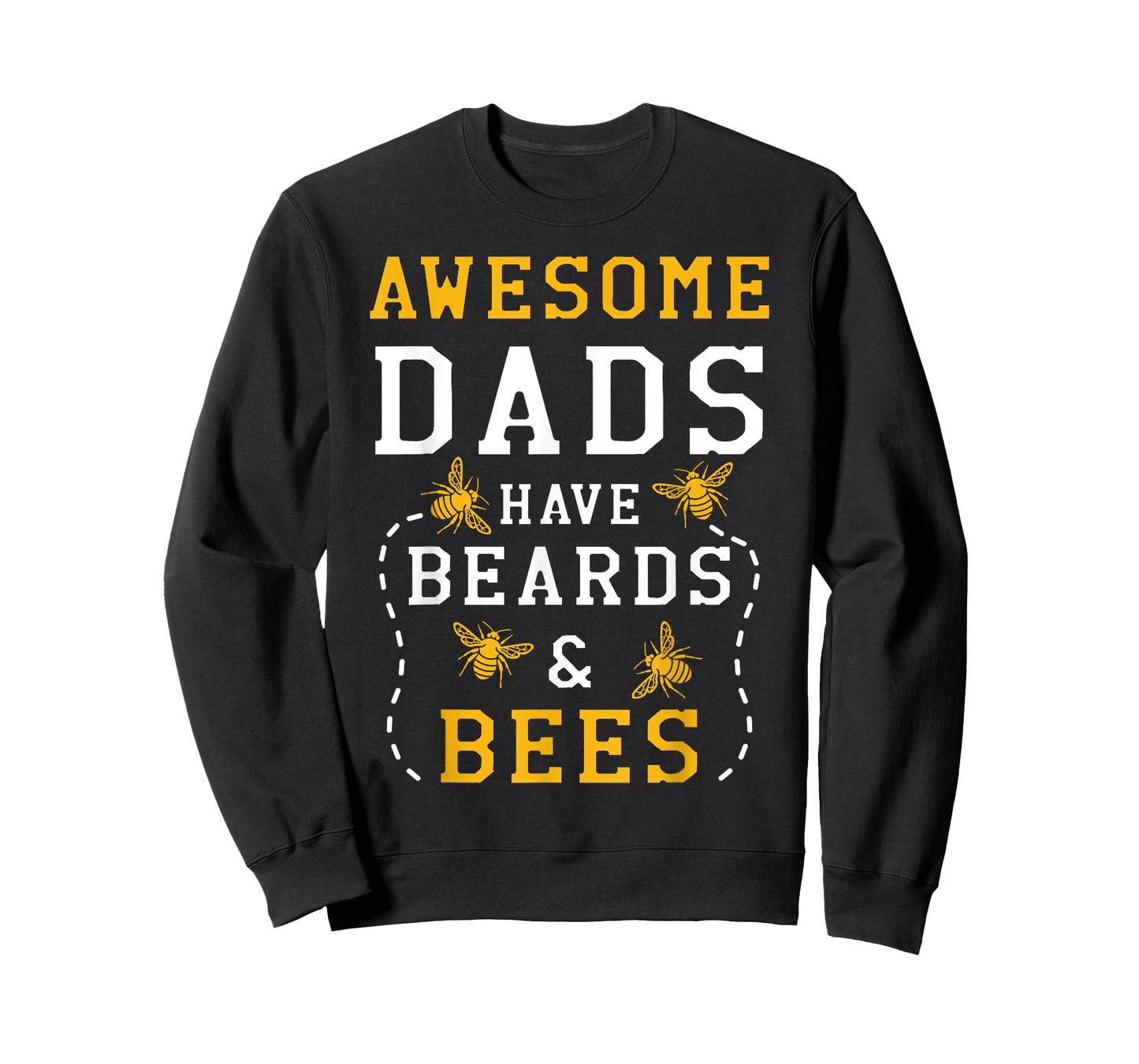 Awesome Dads Have Beards And Bees Beekeeping Apiarist T-Shirt