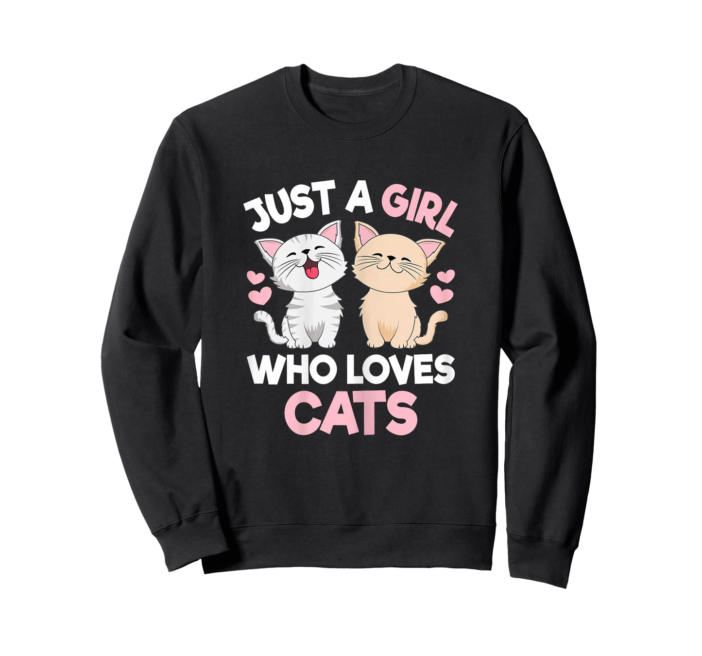 Just A Girl Who Loves Cats Cute Cat Lover Kitty Girls Kids T-Shirt
