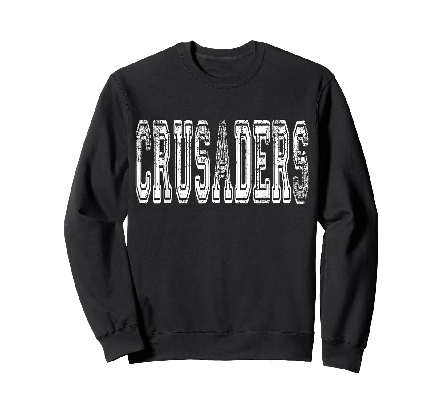 Crusaders Mascot Distressed Vintage School Sports Name Fans T-Shirt