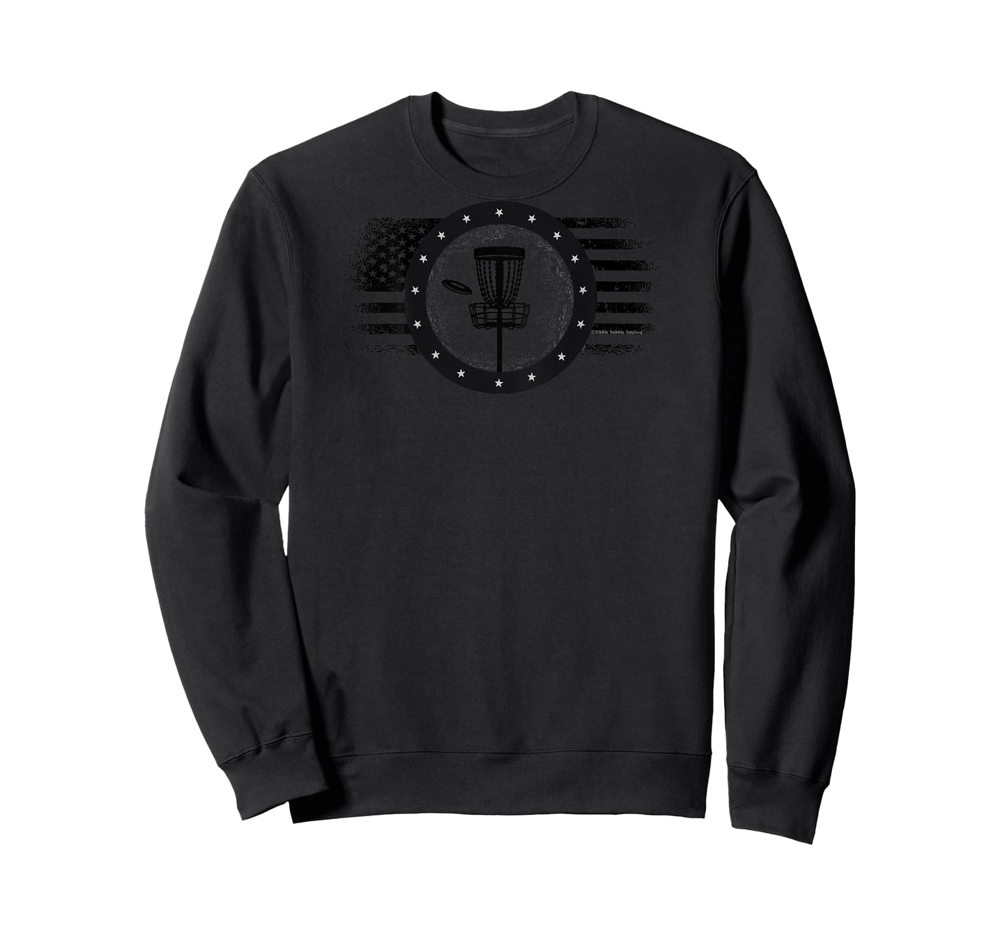 ON BACK Cool Disc Golf Sport USA Grunge Flag - Disc Golf T-Shirt
