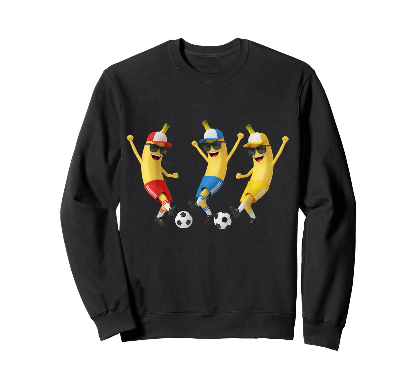 Funny Banana Soccer Team Art | Cool Cartoon Football Tee T-Shirt