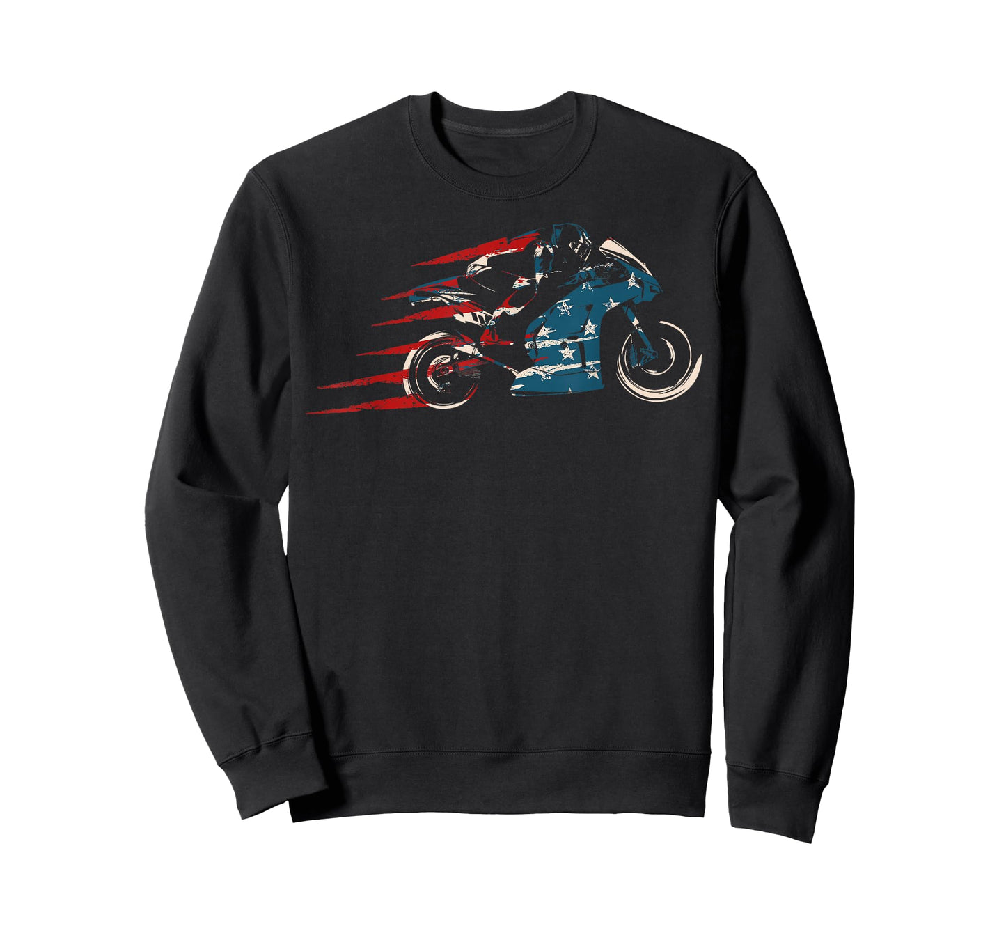 American Flag Super Bike Moto GP 4th of July Dirt Bikers T-Shirt