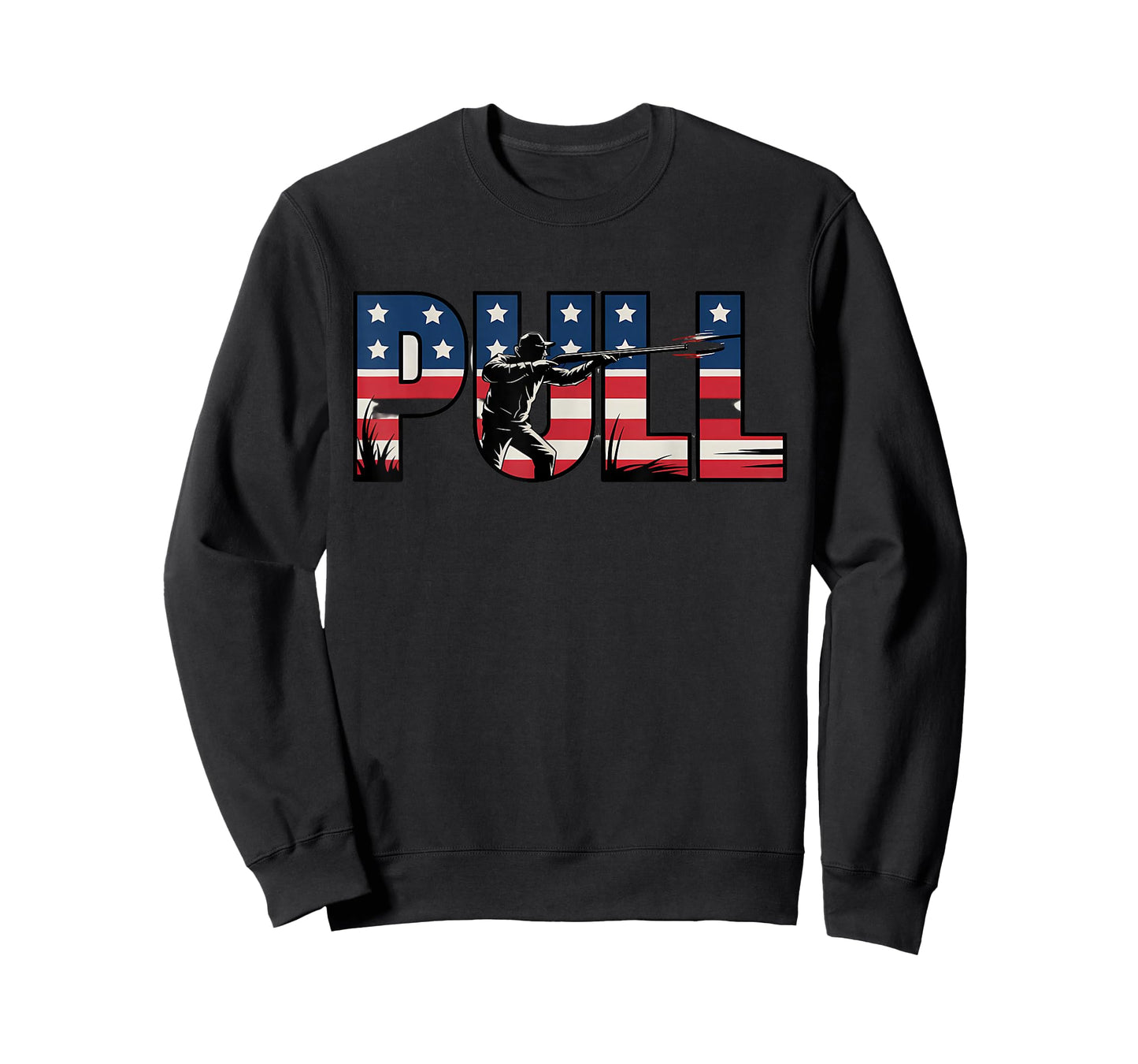 Skeet Trap Clay Pull Skeet Trap Shooting American Flag T-Shirt