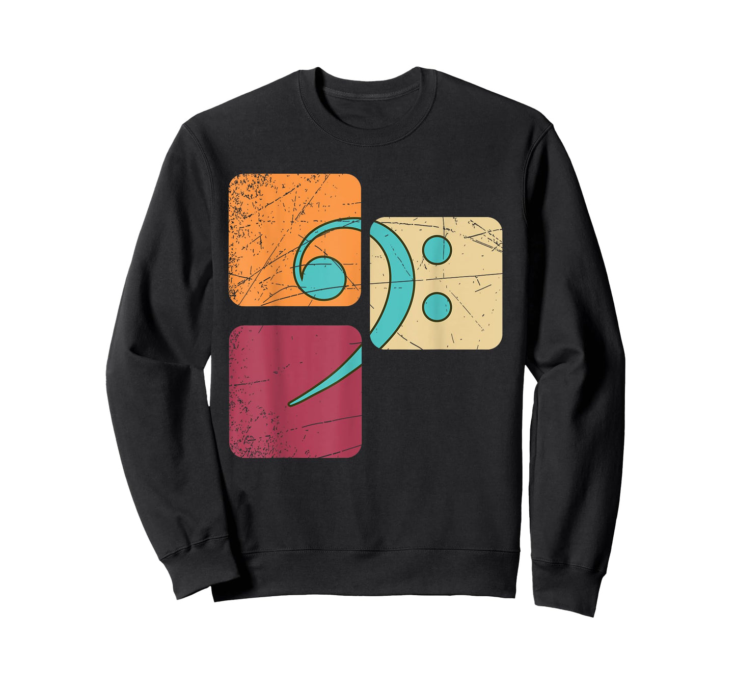 Retro Bass Clef Musician Composer Music Note Bass Clef T-Shirt