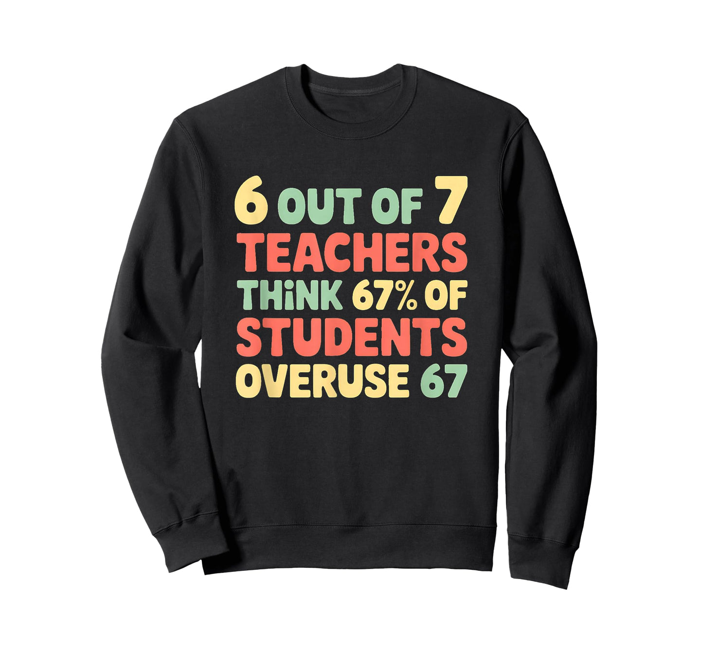 Funny 67 Teacher Shirt - Teacher 6 7 Funny Overuse 67 T-Shirt