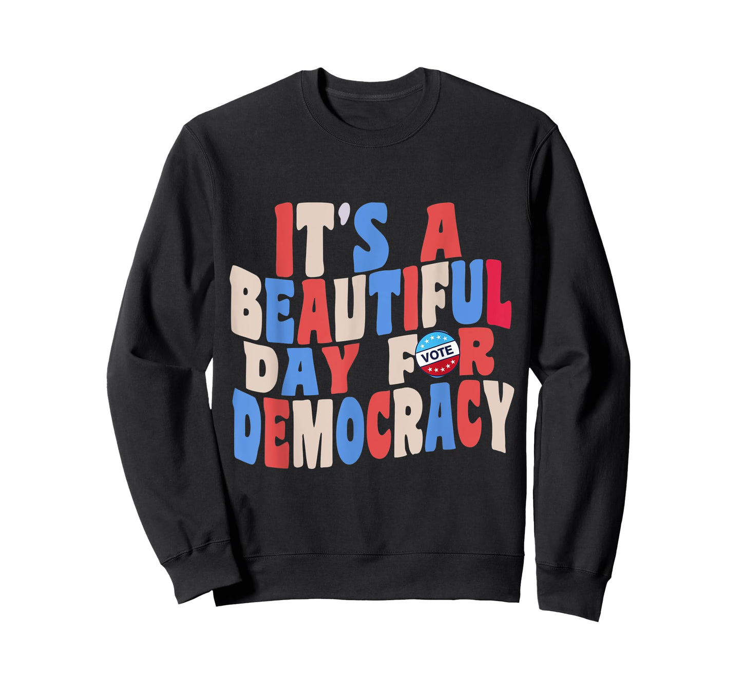 Beautiful Day for Democracy Retro Democrat Election Day Vote T-Shirt