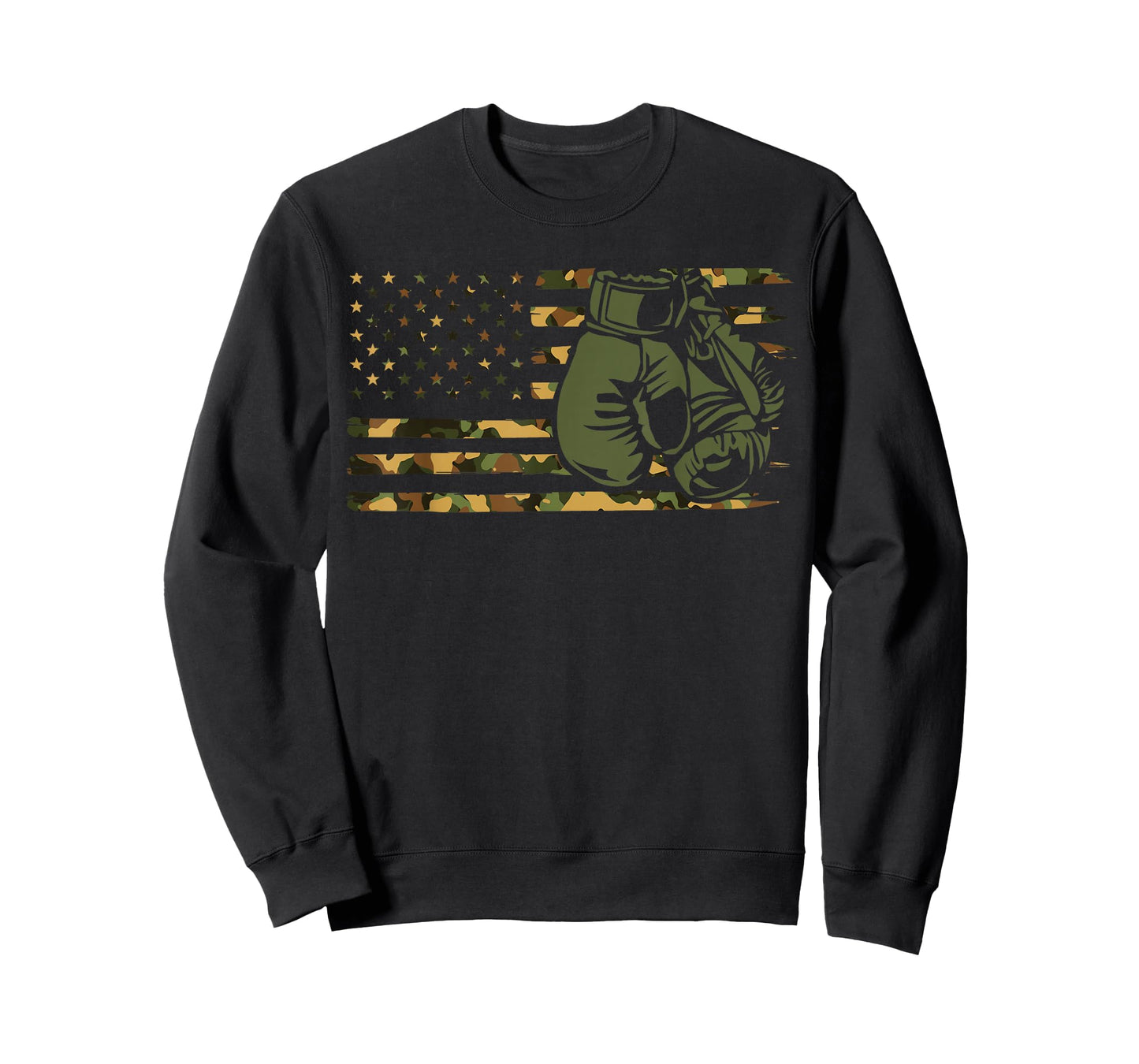 Camo Boxing USA Flag for Boxer - American Flag Boxing T-Shirt