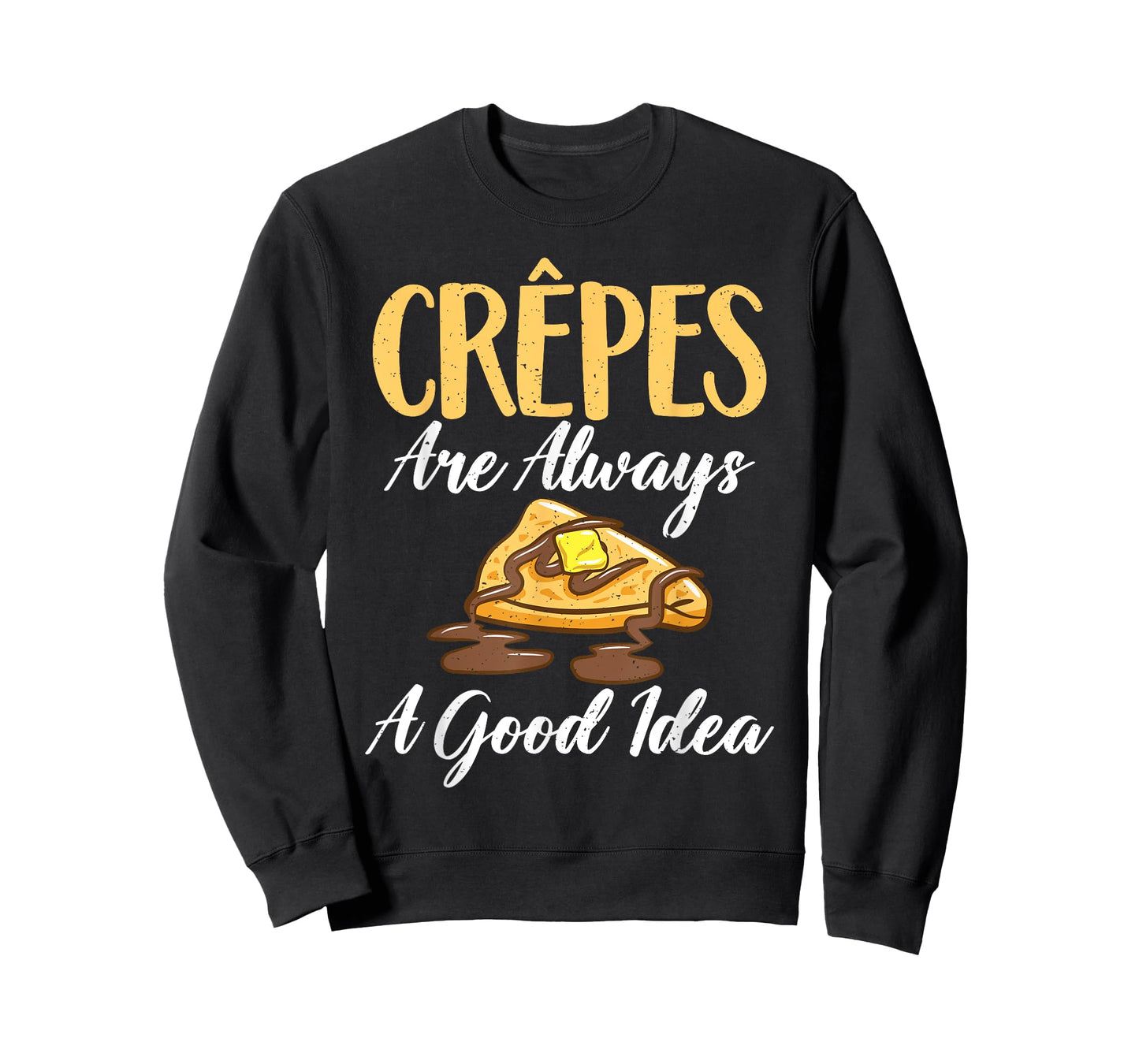 Crepe Gifts for Crepe Lover Unisex-Adults Black Small Crew Neck Short Sleeve T-Shirt
