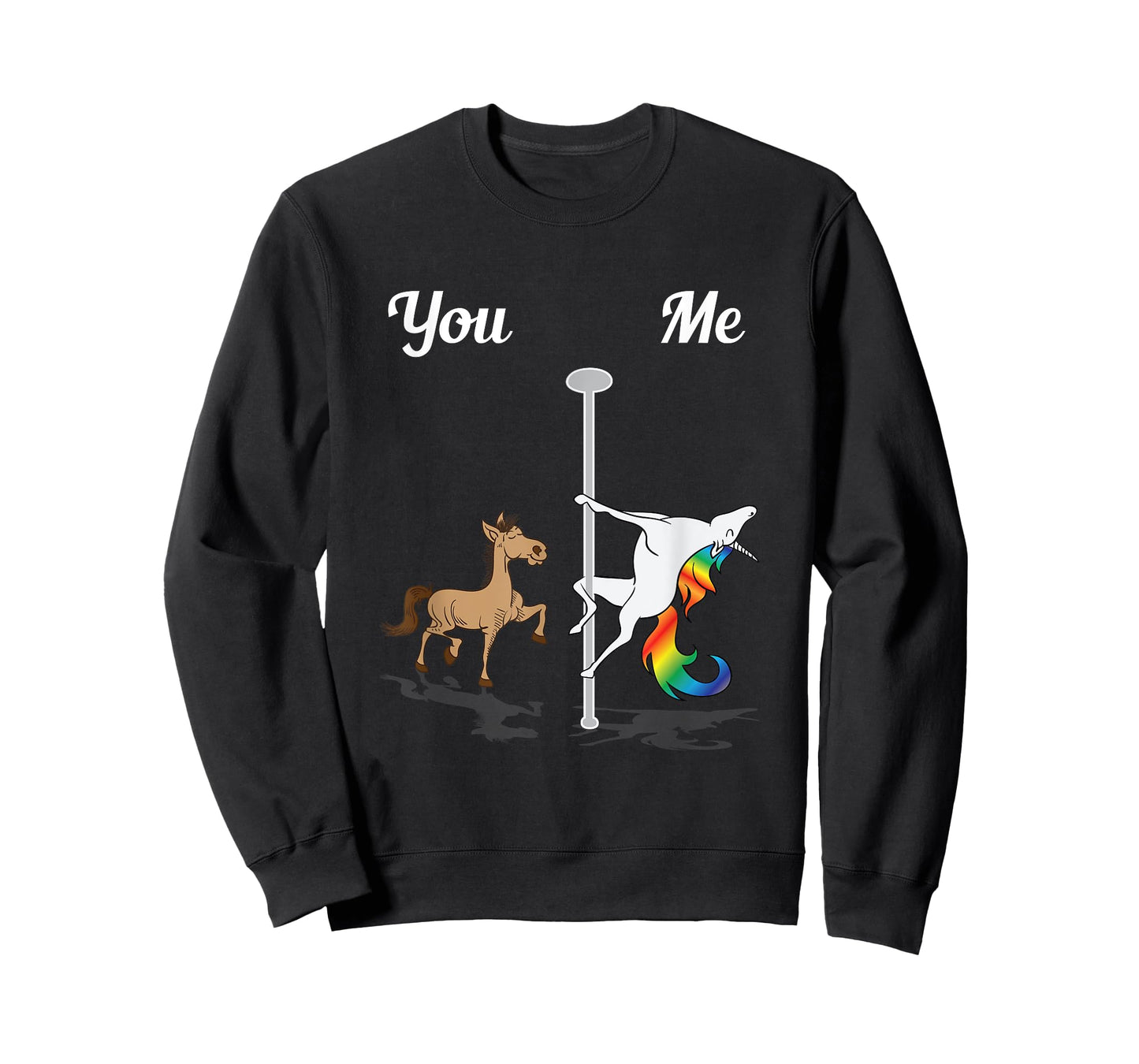 You Me Unicorn Pole Dancing Unicorn Rainbow Funny Dancer T-Shirt