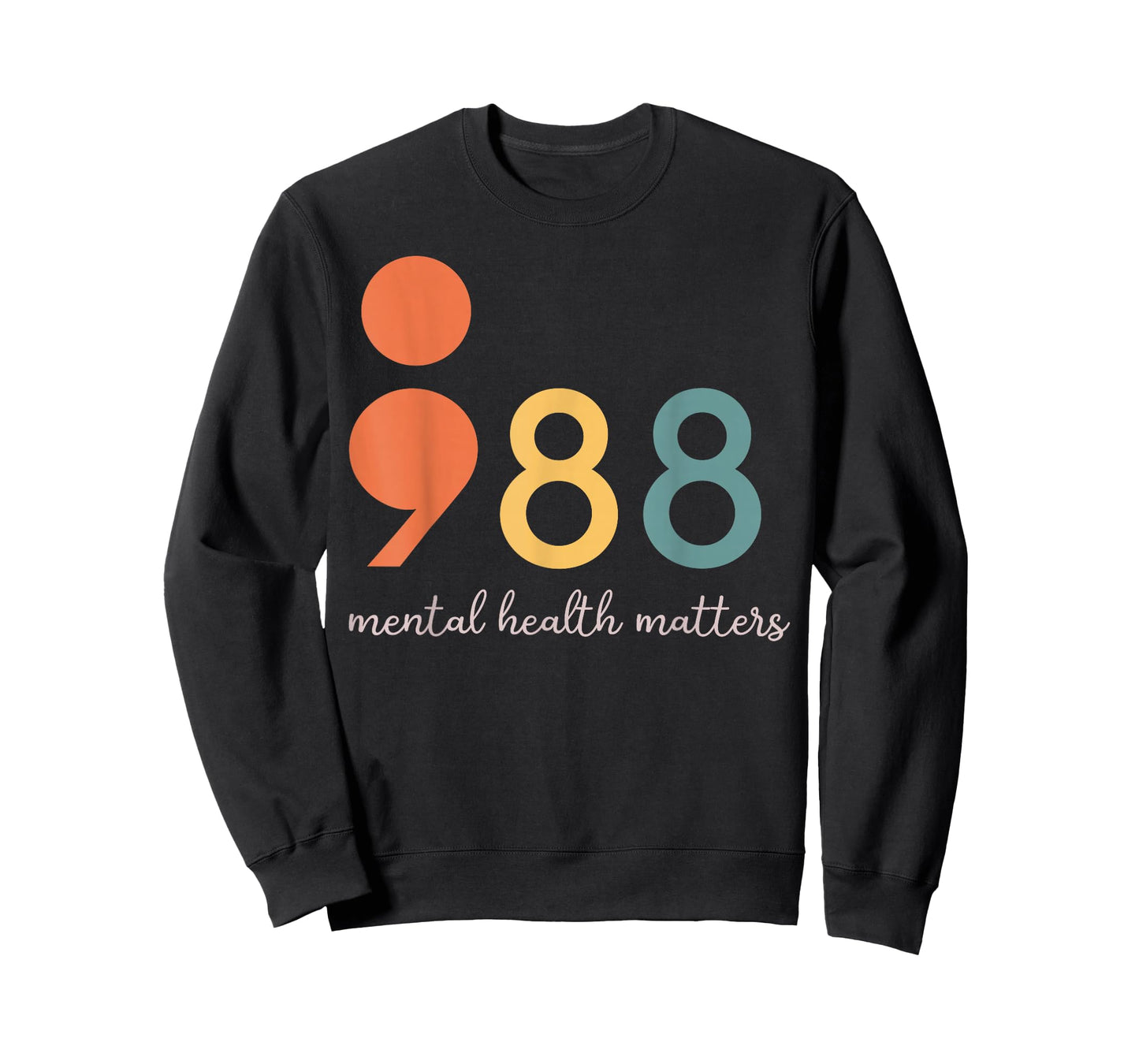 988 Semicolon Mental Health Matters Suicide Prevention T-Shirt