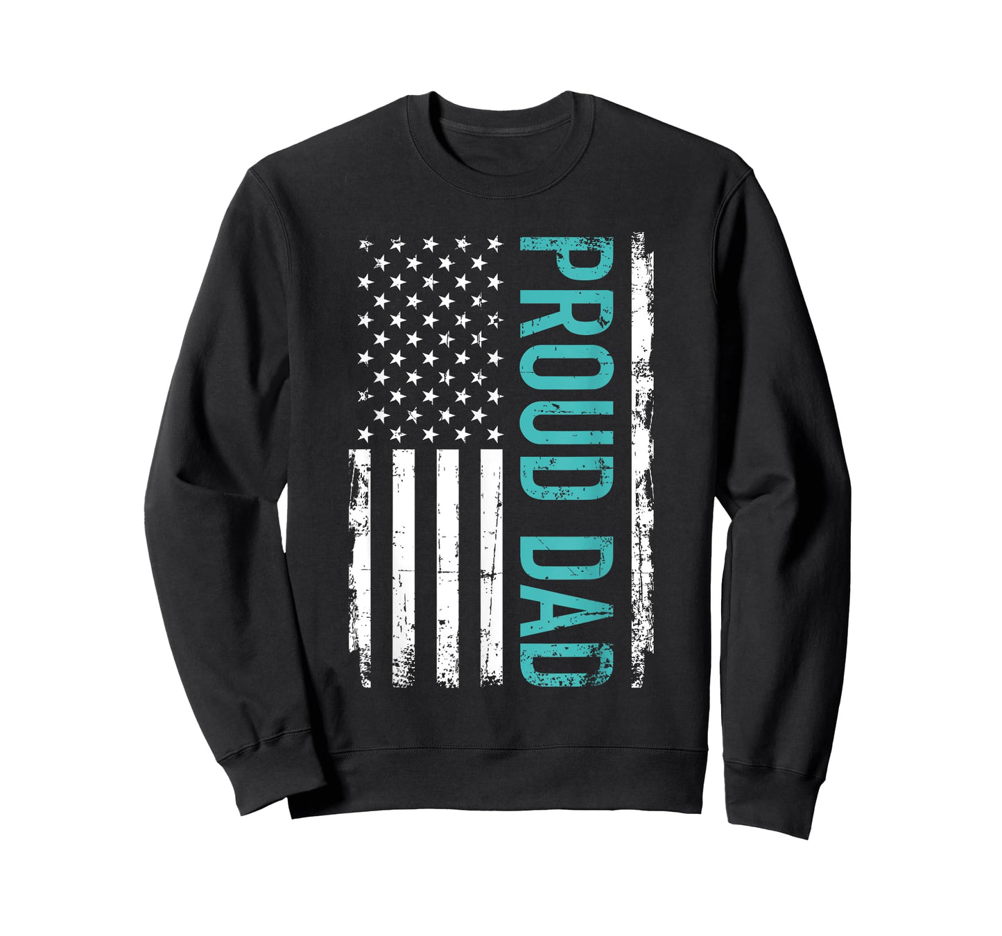 Proud dad US american flag gift for father's day Women Men T-Shirt