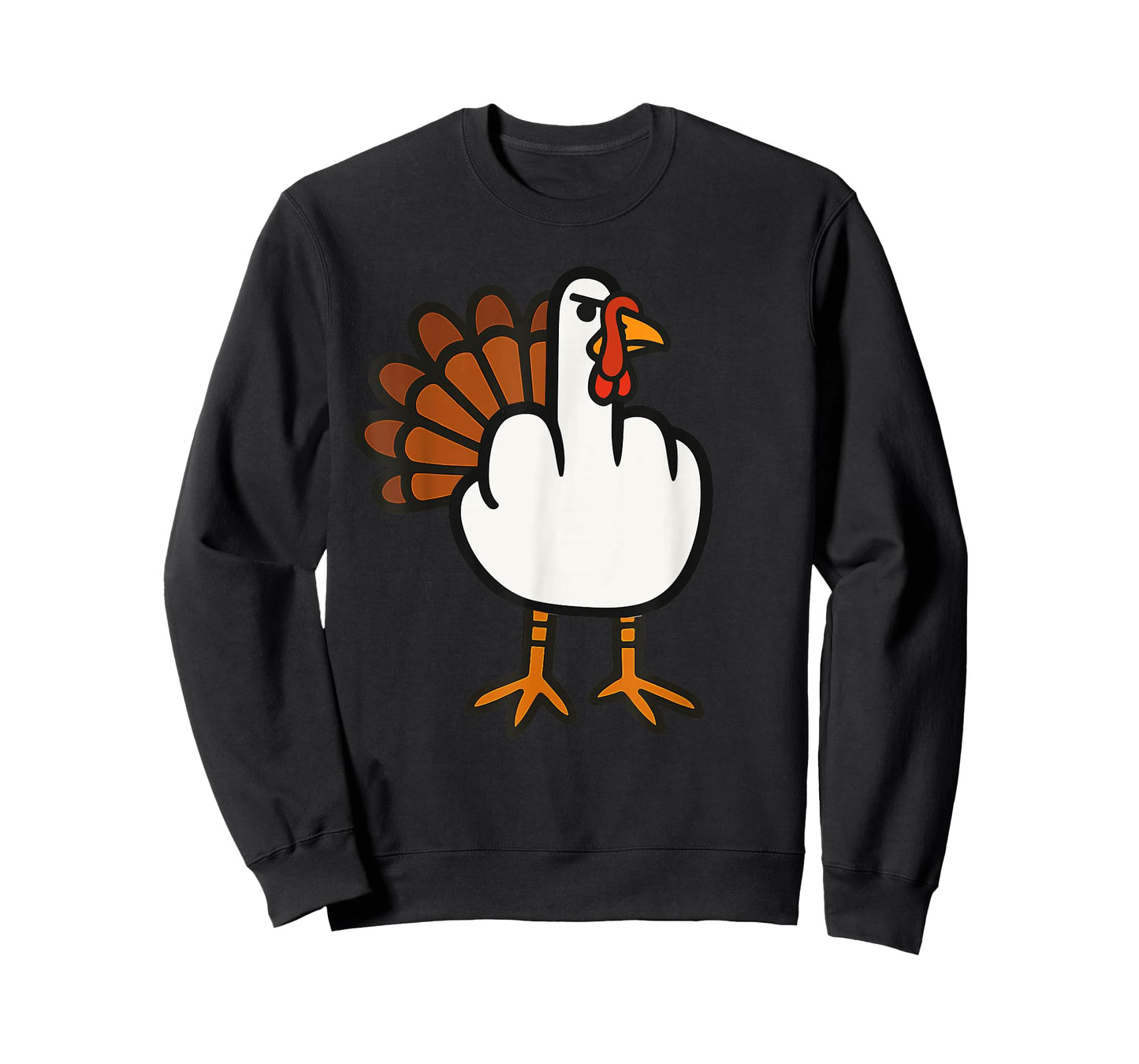 Middle Finger Turkey Adult Humor Funny Thanksgiving Flip Off T-Shirt