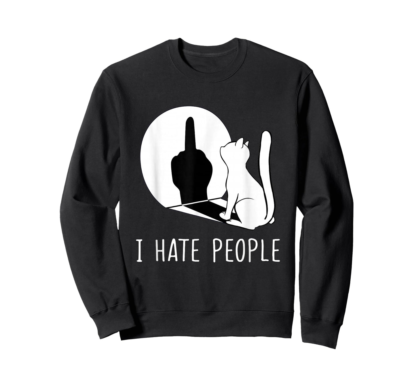 Grumpy Kitten Cats I Don't Like People Cat I Hate People Cat T-Shirt