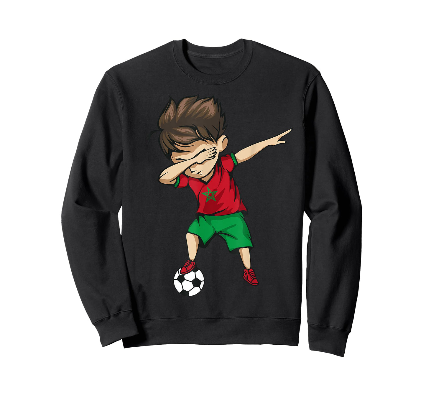 Dabbing Soccer Boy Morocco Jersey Shirt - Moroccan Football