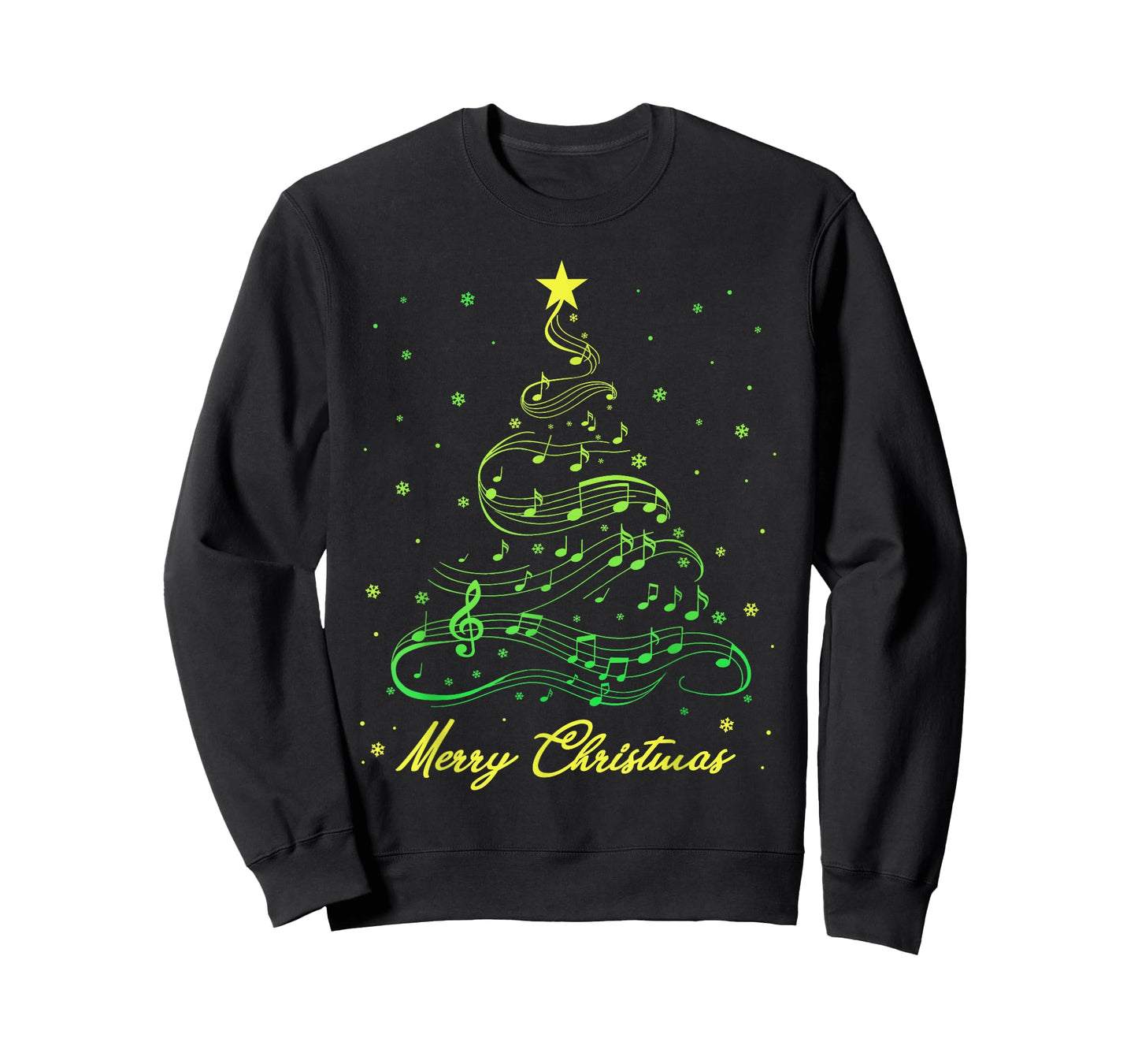 Christmas Music Tree Musical Notes Kids Music Lovers Teacher T-Shirt