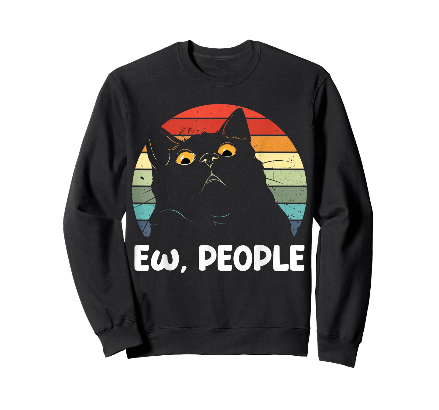 Ew people funny Black Cat lover for women men fun cat saying T-Shirt