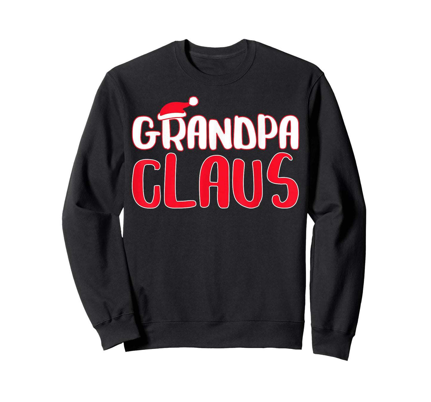 Grandpa Claus Shirts Men's Black Modern Christmas T-Shirt