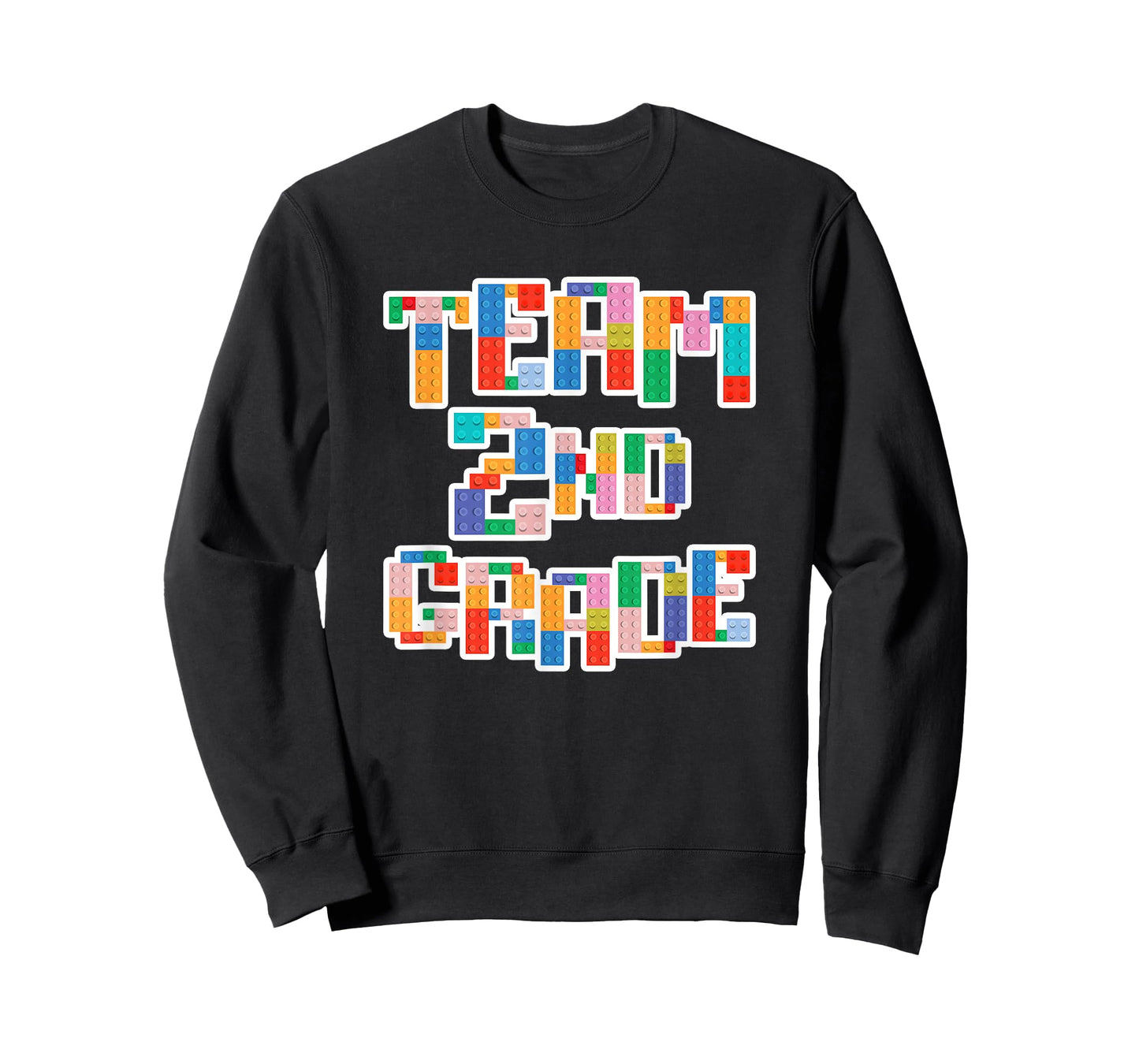 Team 2nd Grade Building Blocks Bricks Theme Teacher Team T-Shirt