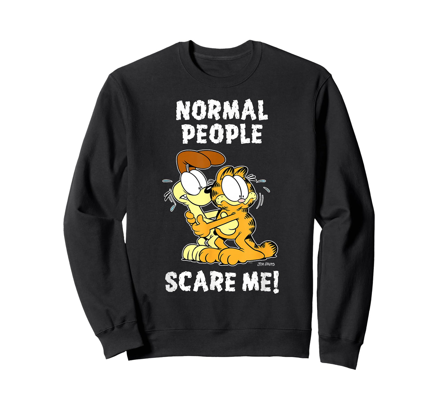 Garfield Normal People Scare Me Cartoon Cat and Dog T-Shirt