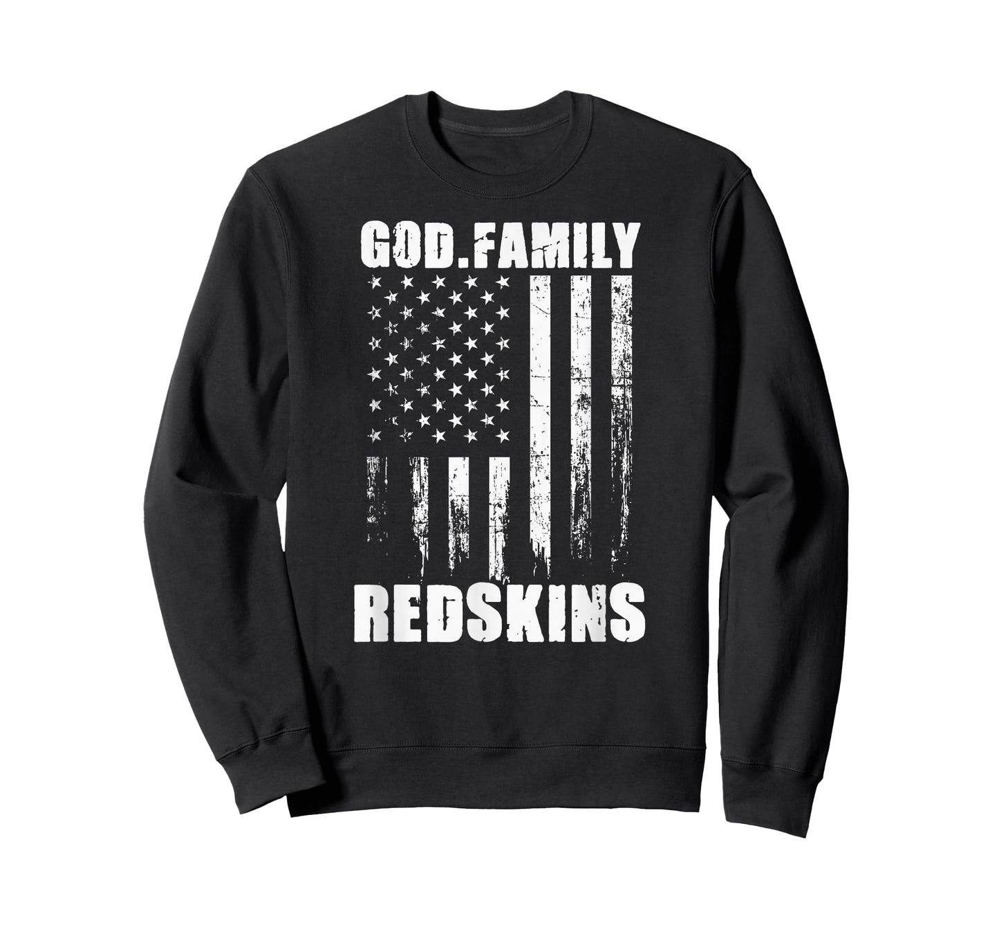 Bryan County Redskins God. Family. Vintage USA Flag T-Shirt