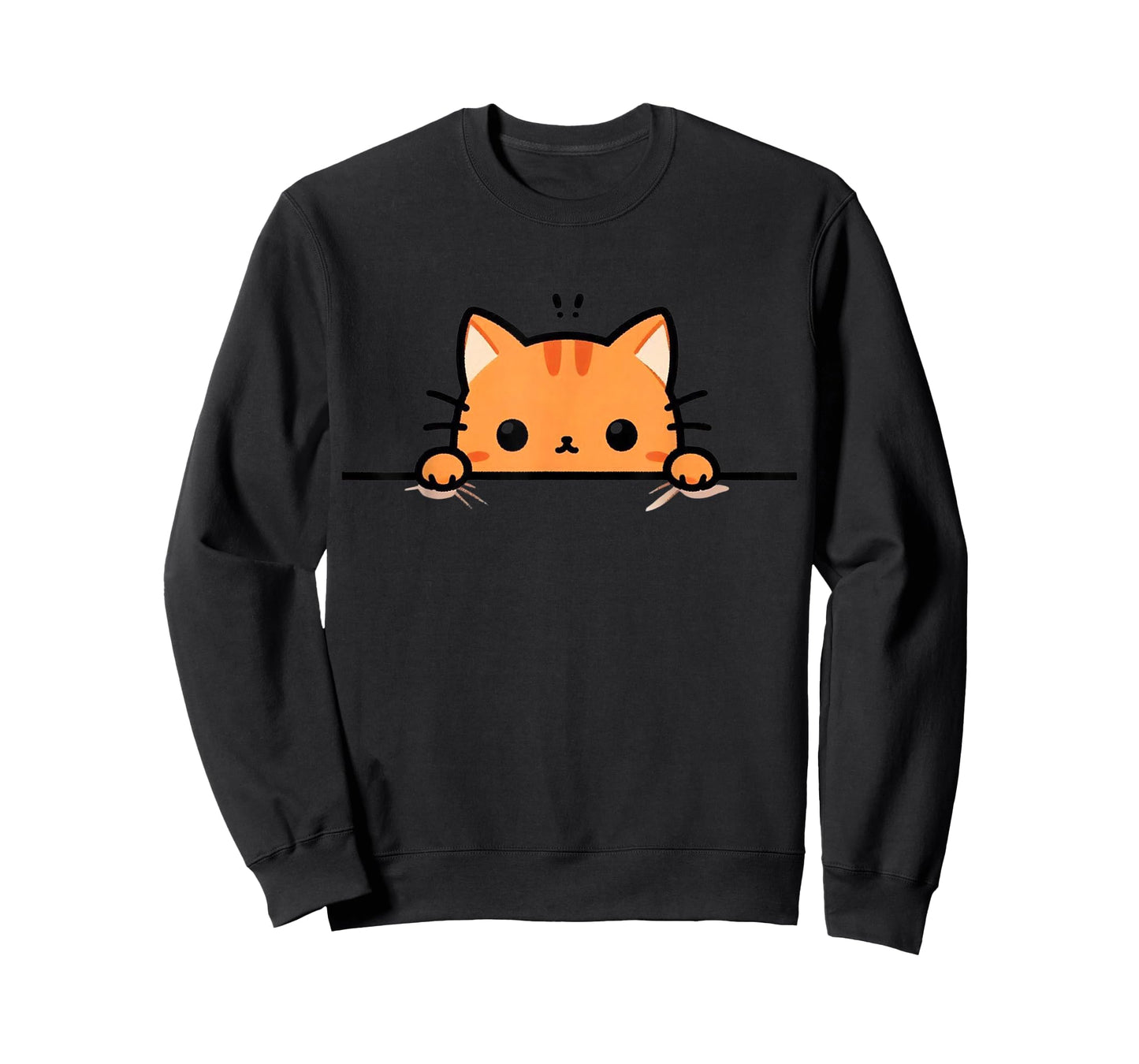 Cute Orange Kitty Cat Peeking Over at You Ginger Cat Lover T-Shirt