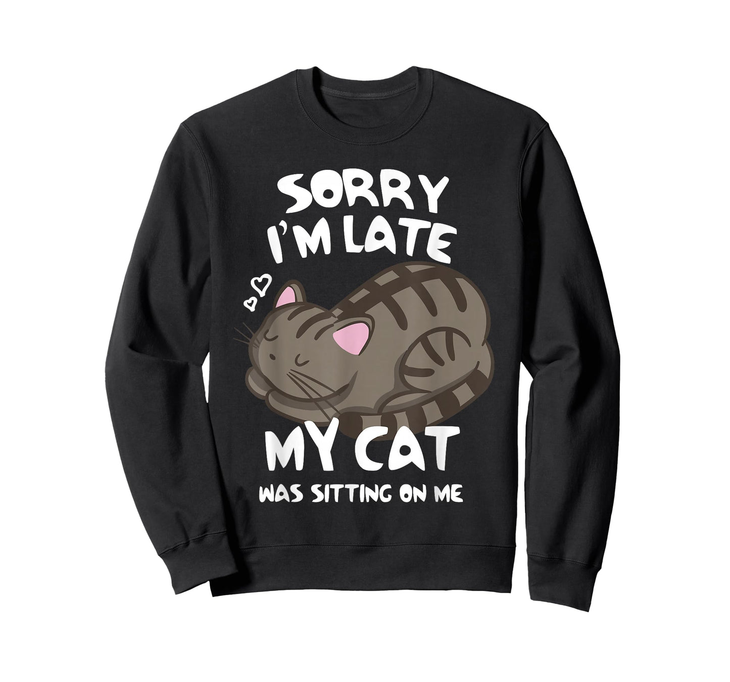 Sorry I'm Late My Cat was Sitting On Me Tshirt Cat Lover T-Shirt
