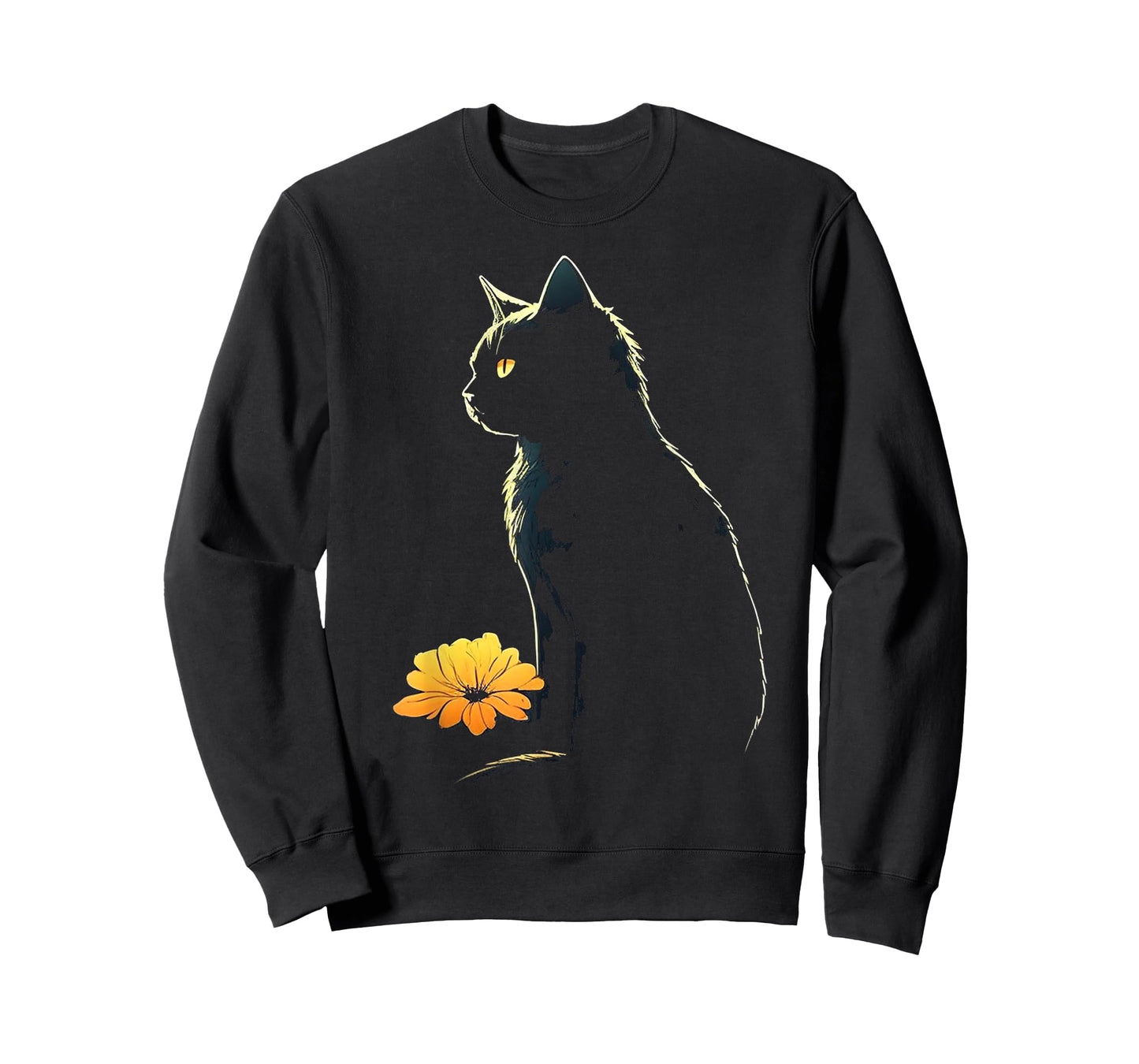 Cat Artwork - Flowers Art Cat Motif Animal Cat T-Shirt