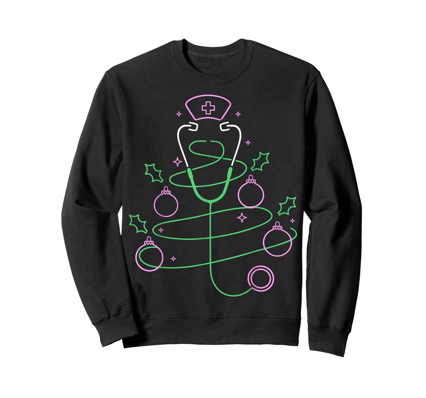 Christmas Tree Stethoscope Nurse Christmas T-Shirt