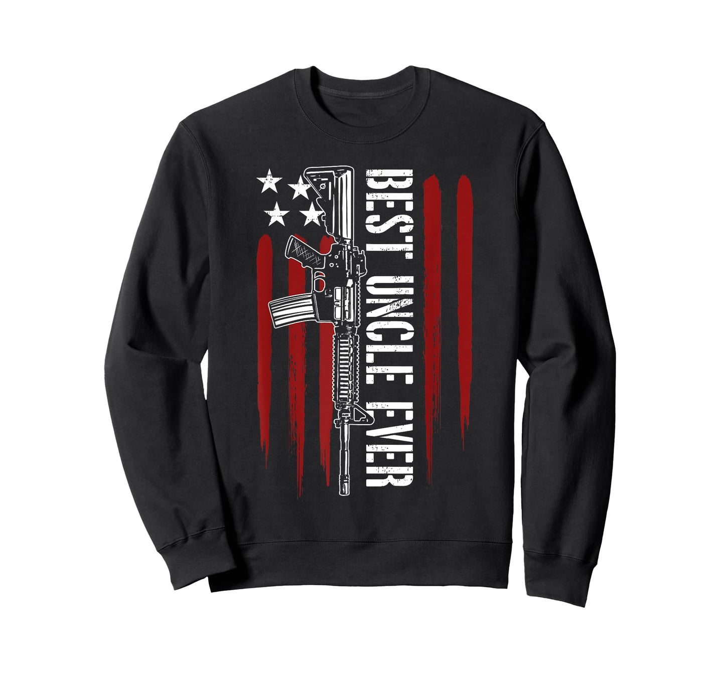 Best Uncle Ever Gun Rights AR-15 American Flag Patriotic Men T-Shirt