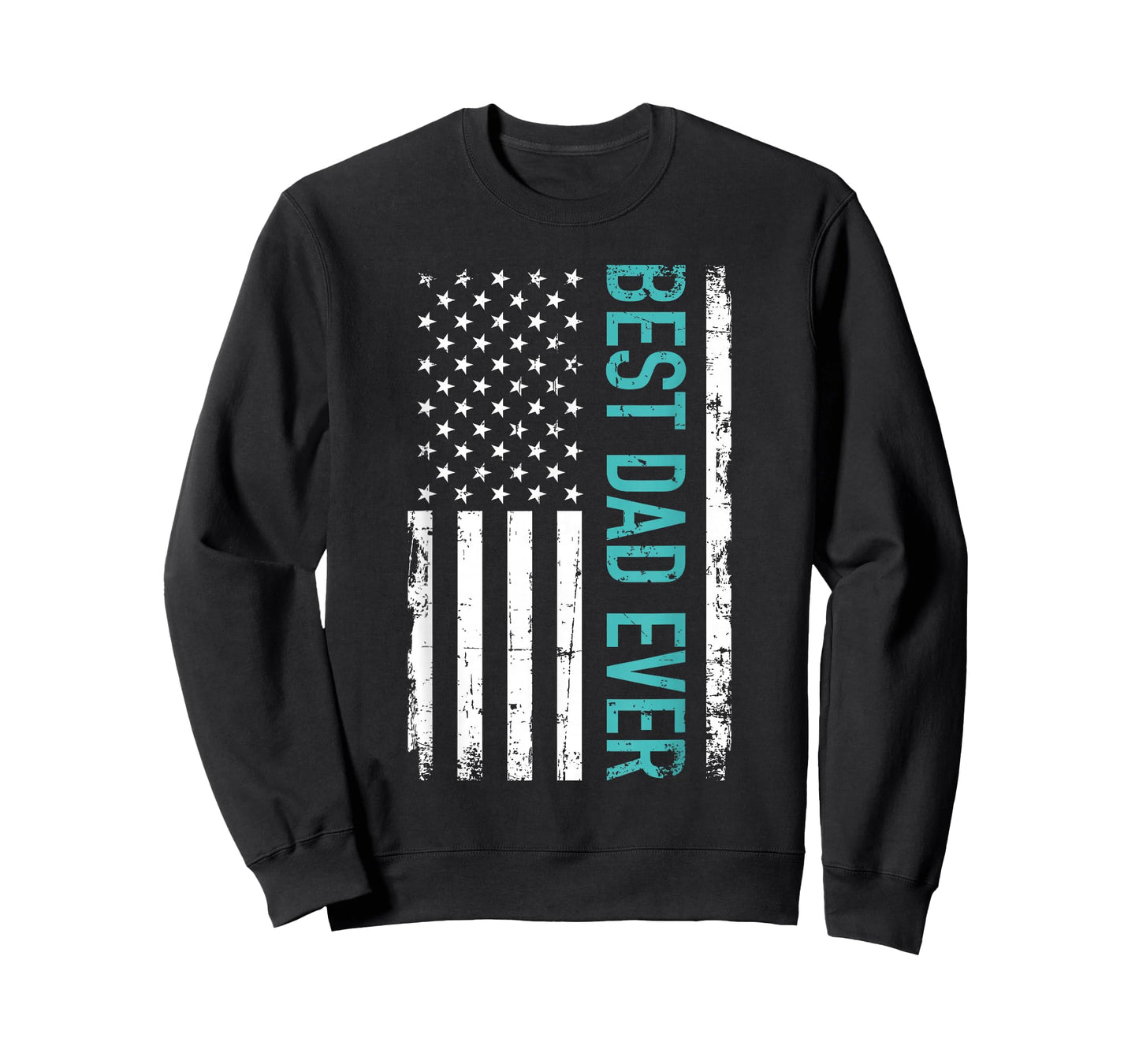 Father's day Best dad ever with US american flag Short Sleeve T-Shirt