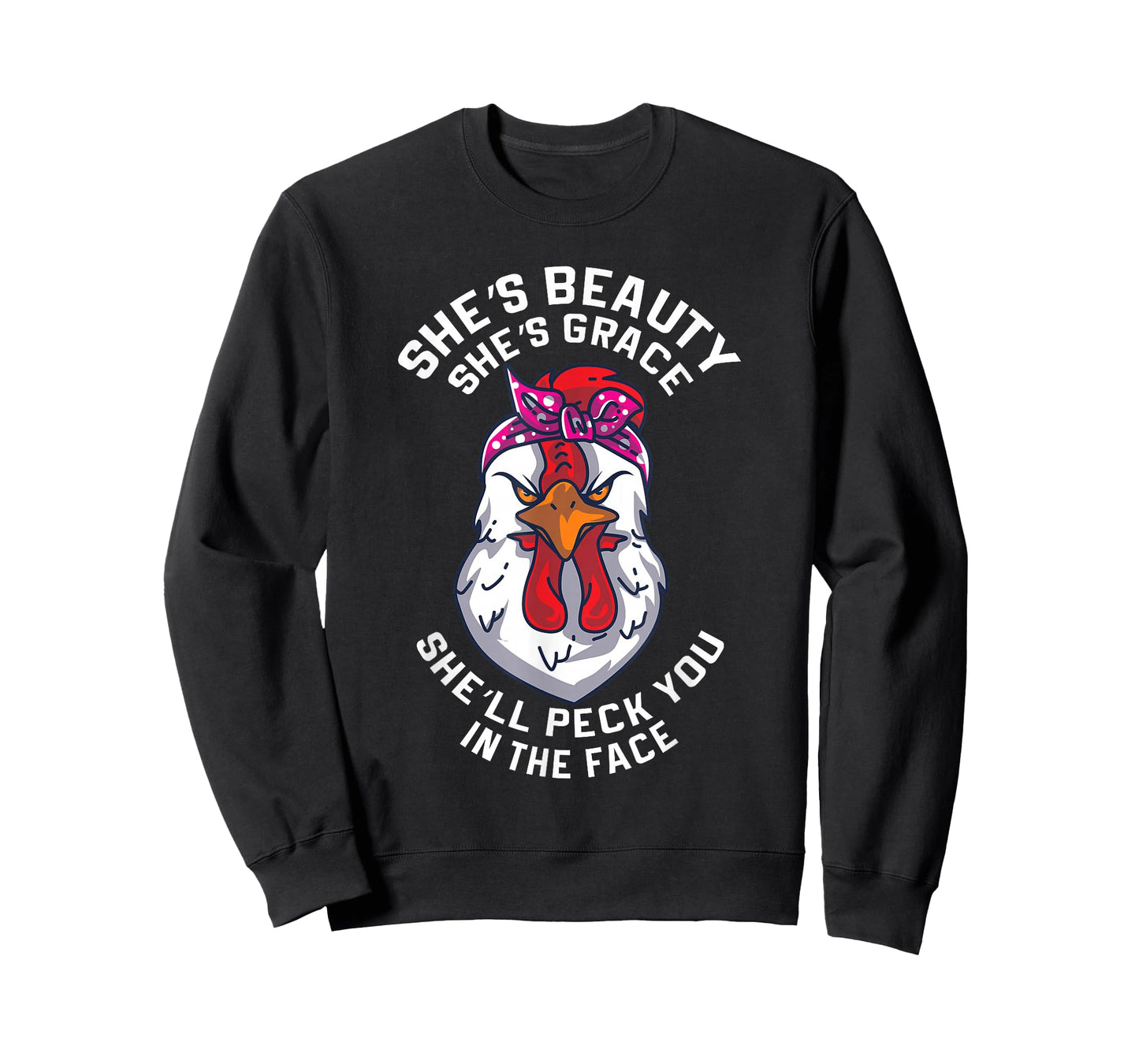 Angry Chicken Peck You In The Face Hen Animal Gift T-Shirt