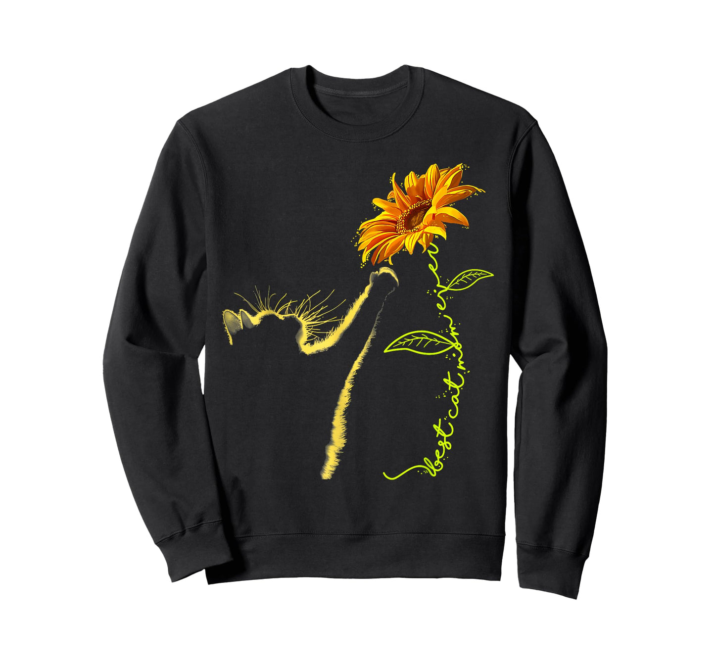 Best Cat Mom Ever Sunflower Mother's Day Gifts for Cat Lover T-Shirt