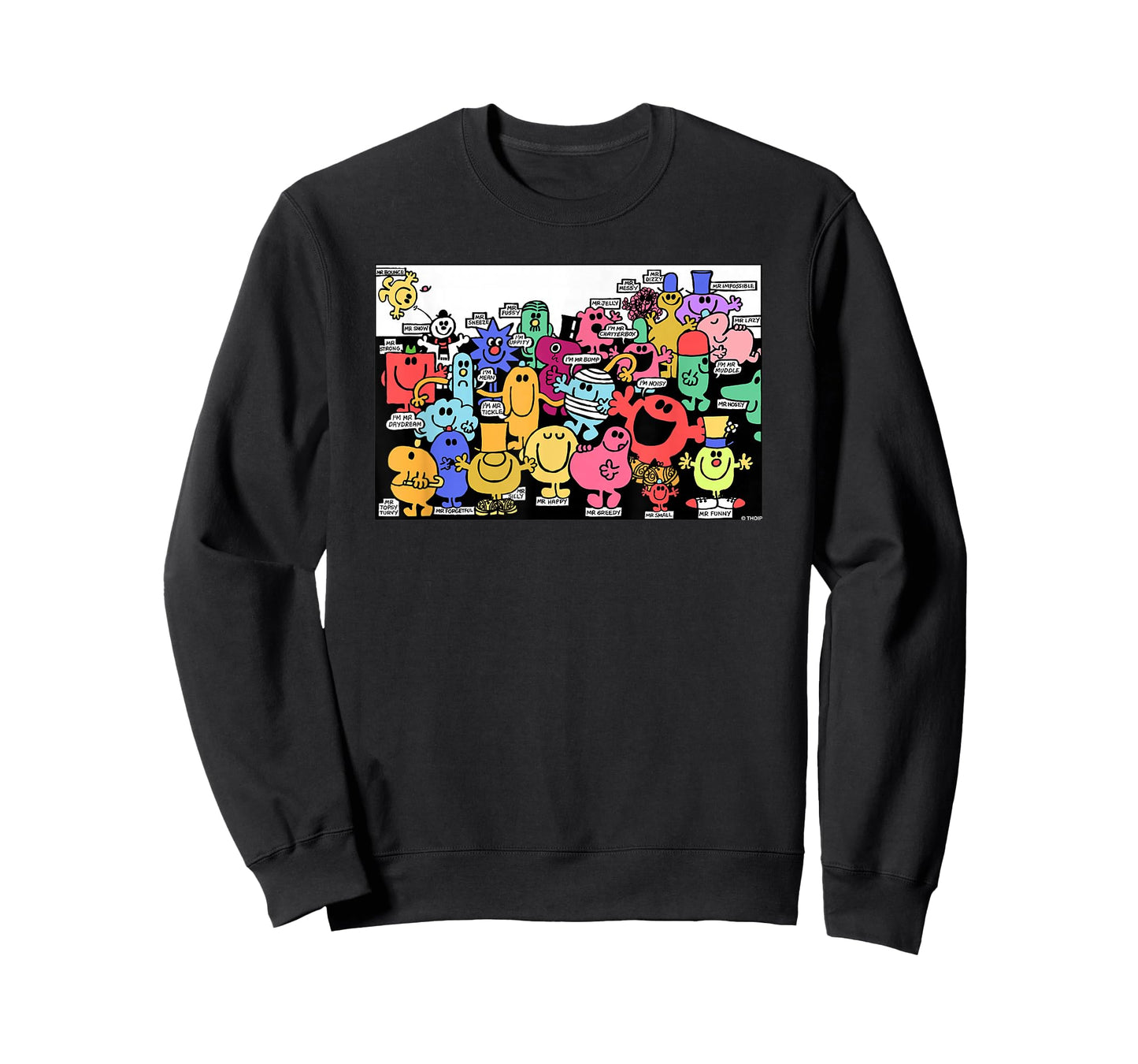 Mr. Men Little Miss Retro Colourful Comic Book Scene T-Shirt