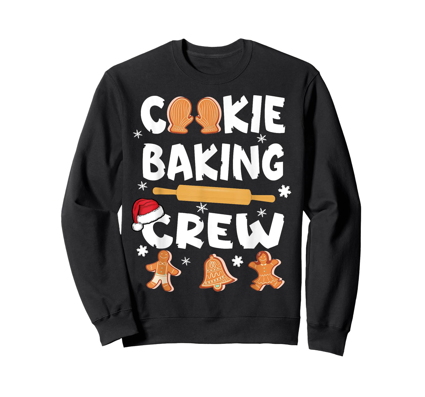 Cookie Baking Crew Funny Christmas 2022 Gingerbread Kids Tee T-Shirt