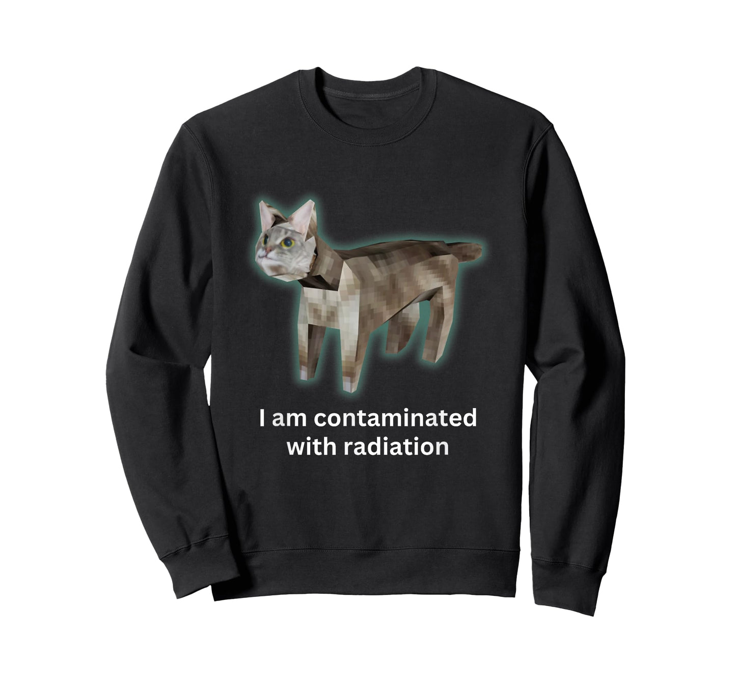 I Am Contaminated With Radiation Japanese Cat Meme Men Women Kids T-Shirt