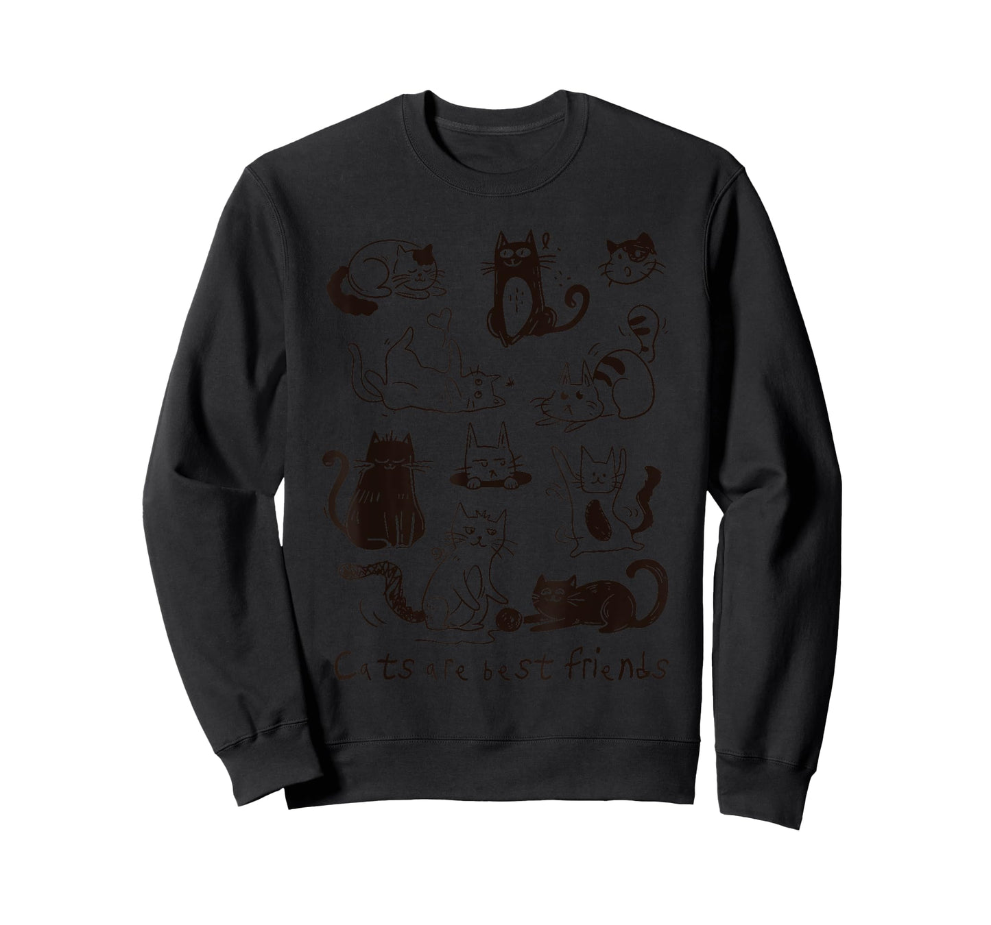 Cats are Best Friends Funny Design T-Shirt