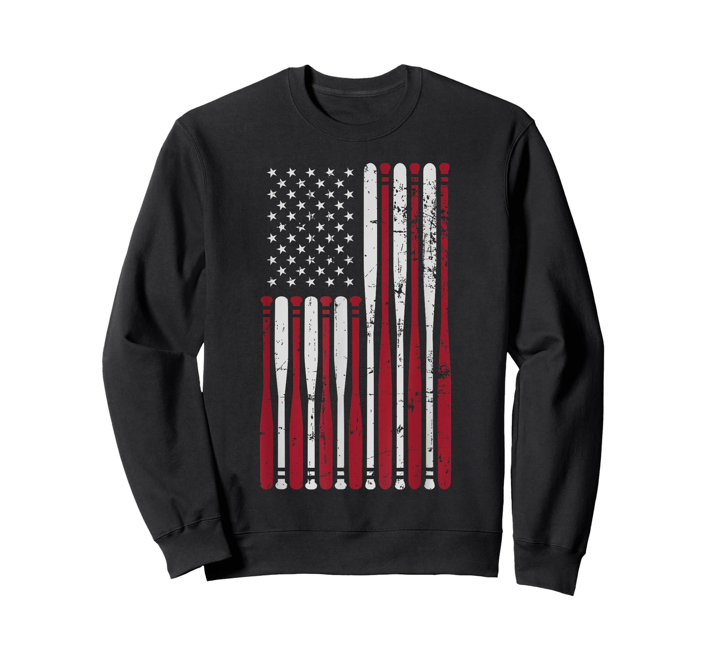 Patriotic US american baseball bats and stars stripes flag T-Shirt