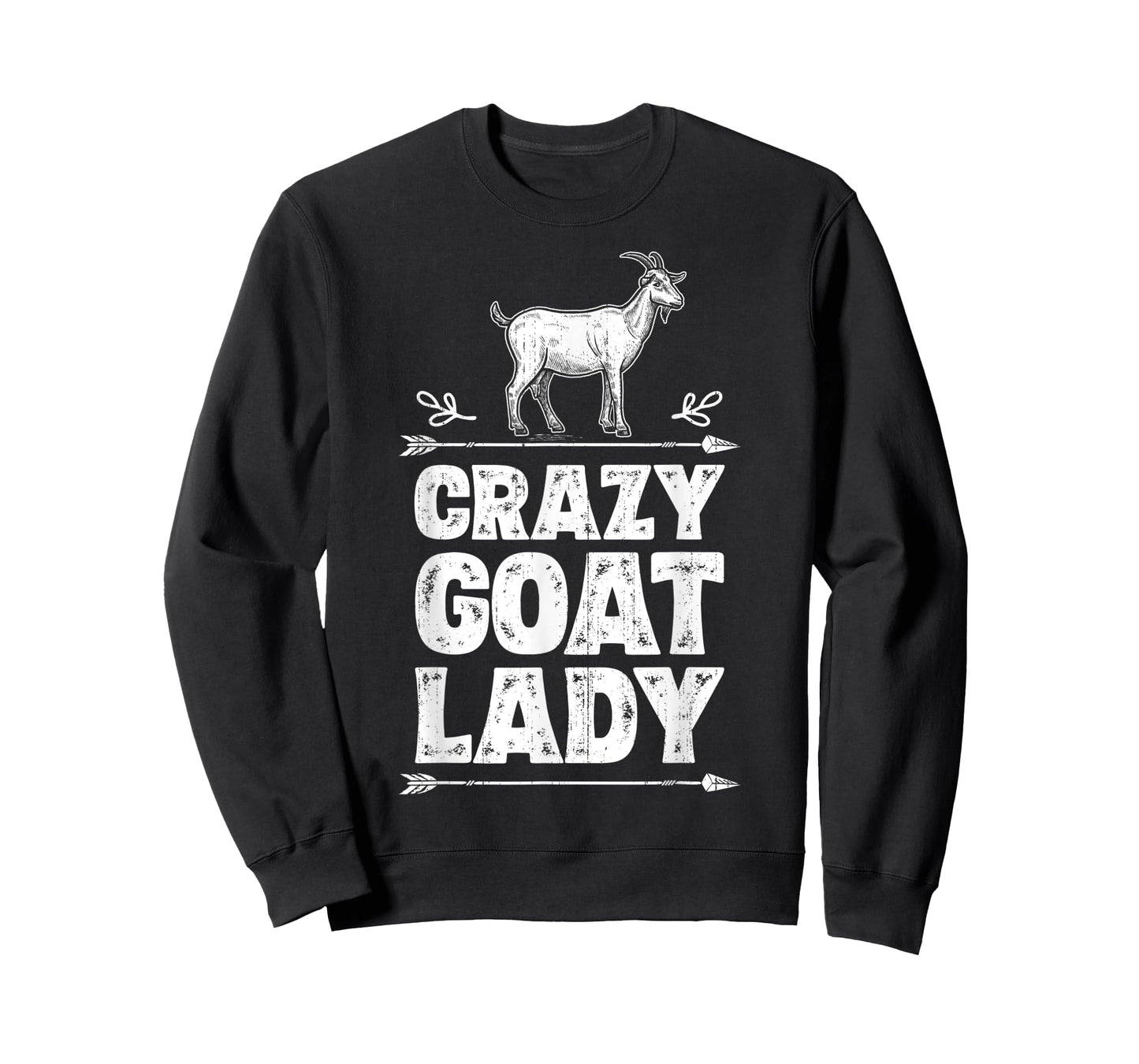 Crazy Goat Lady Girls Women Farmer Farm Animal Lover Vintage T-Shirt