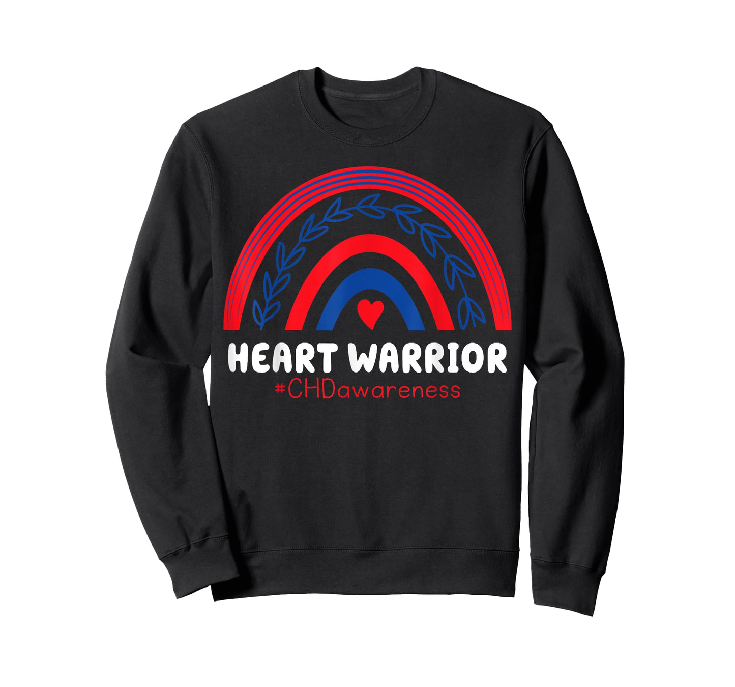 CHD Warrior Red & Blue Rainbow Heart Disease Awareness T-Shirt