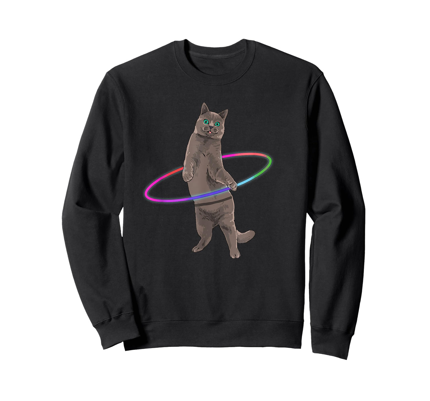 Weird Cat Shirt Kitten Dancing Hula Hoop Dance Cat Lover T-Shirt