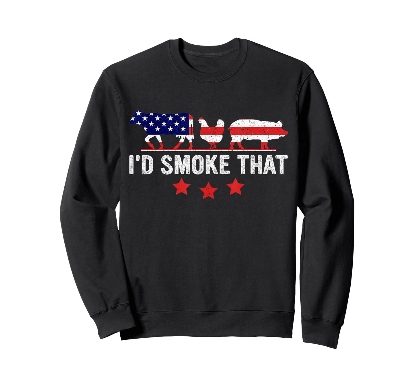 4th July I'd Smoke That Patriot Bbq Barbeque Cook Chef T-Shirt