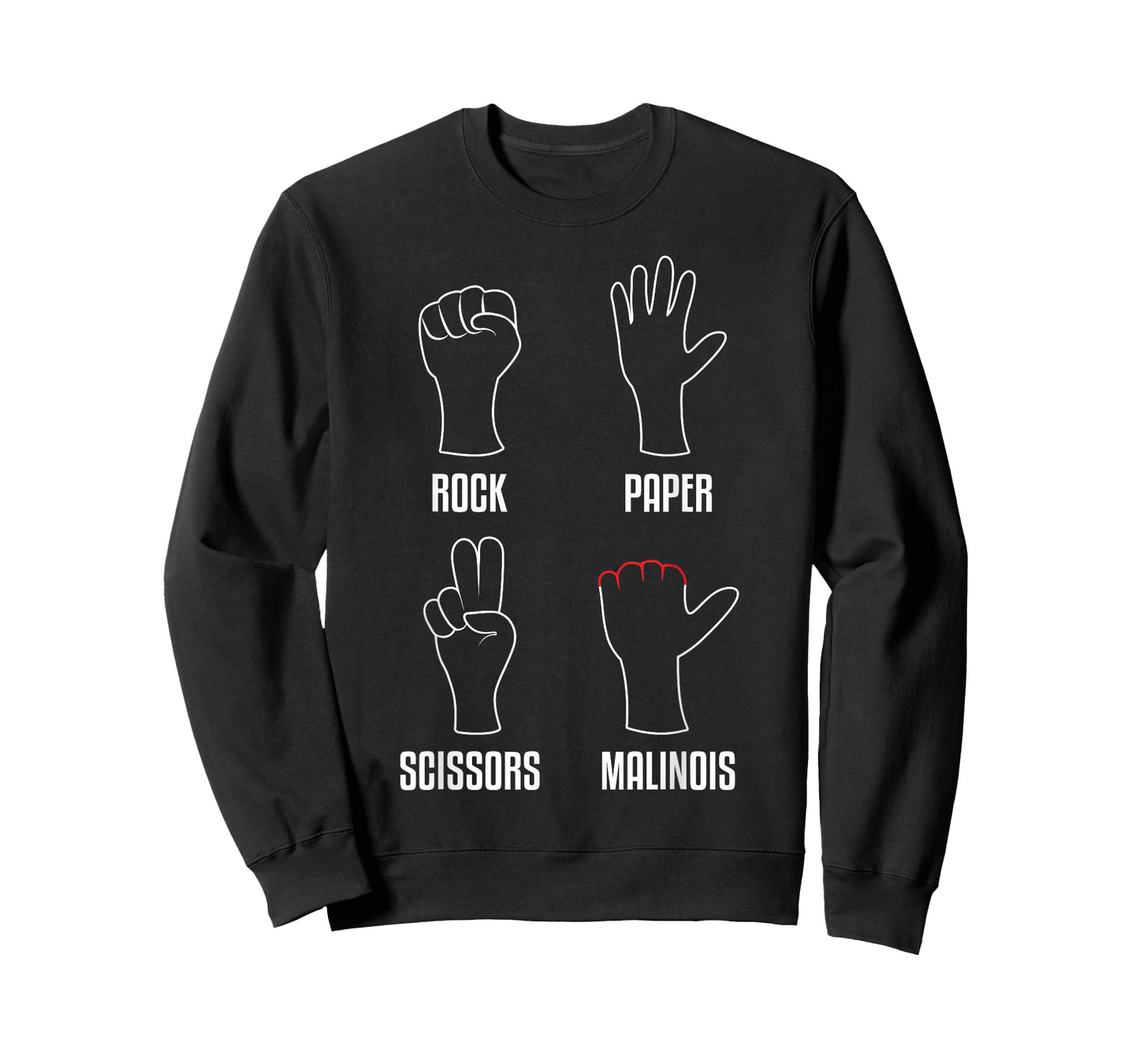 Rock Paper Scissors Malinois Funny Belgian Malinois Dog T-Shirt