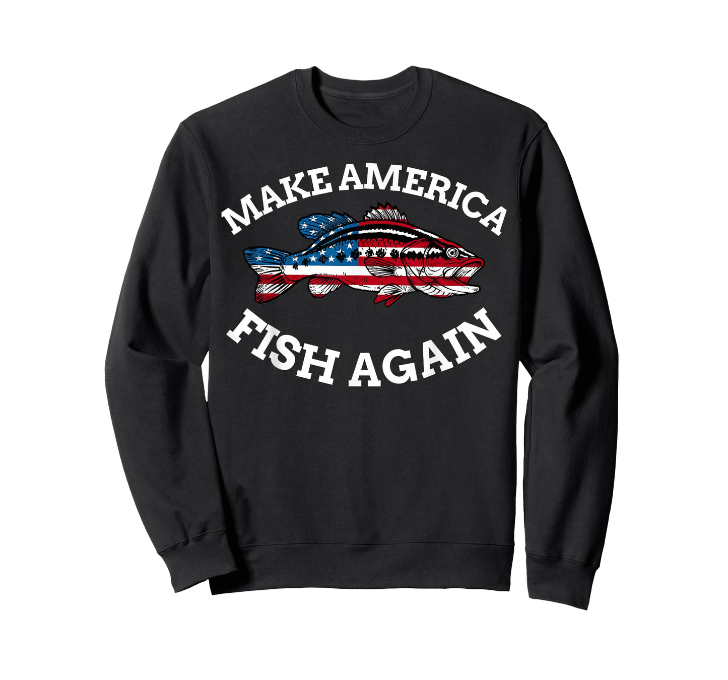4th of July Fishing American Flag Make America Fish Again T-Shirt