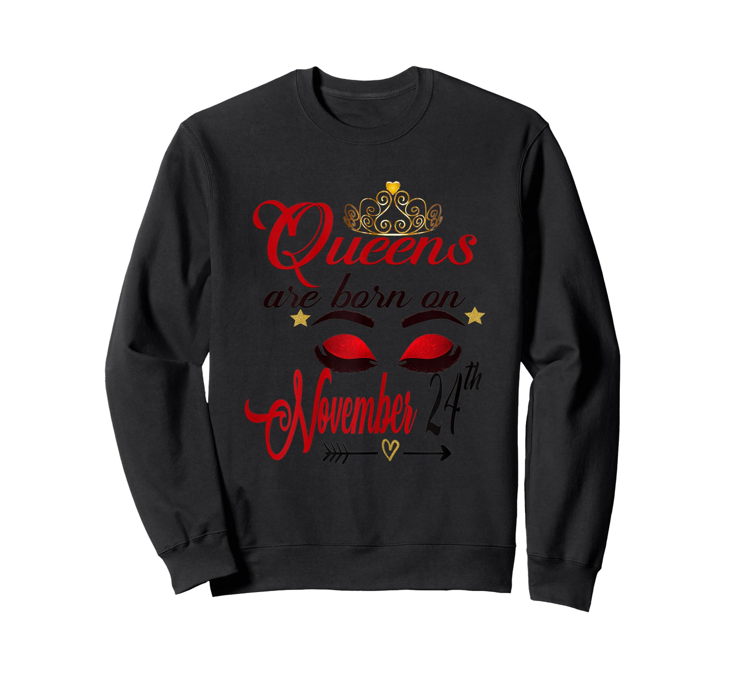 Womens Queens are Born on November 24th Sagittarius Birthday Girl T-Shirt